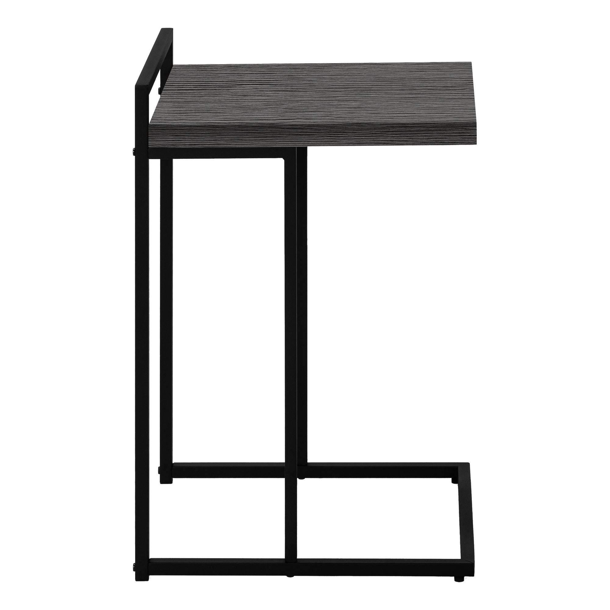 TABLE D'APPOINT - 25"H / GRIS / MÉTAL NOIR #I 3634