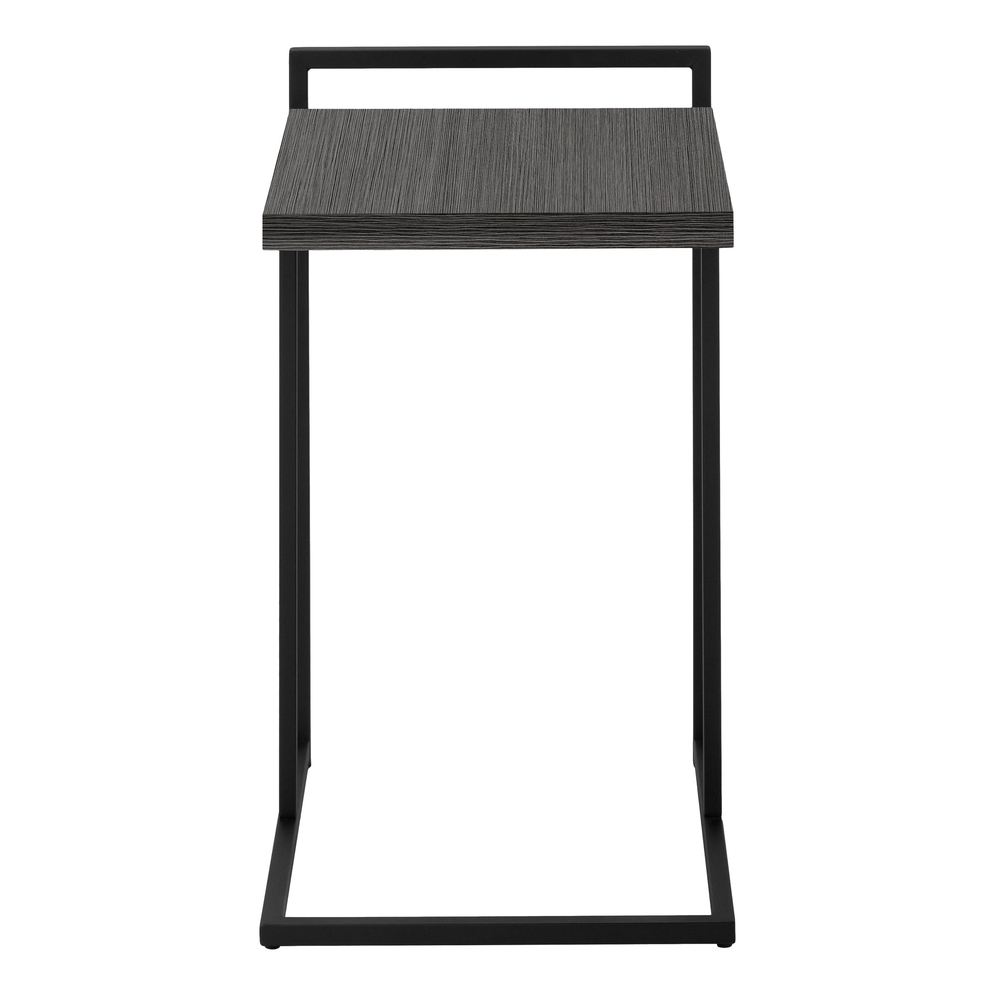 TABLE D'APPOINT - 25"H / GRIS / MÉTAL NOIR #I 3634