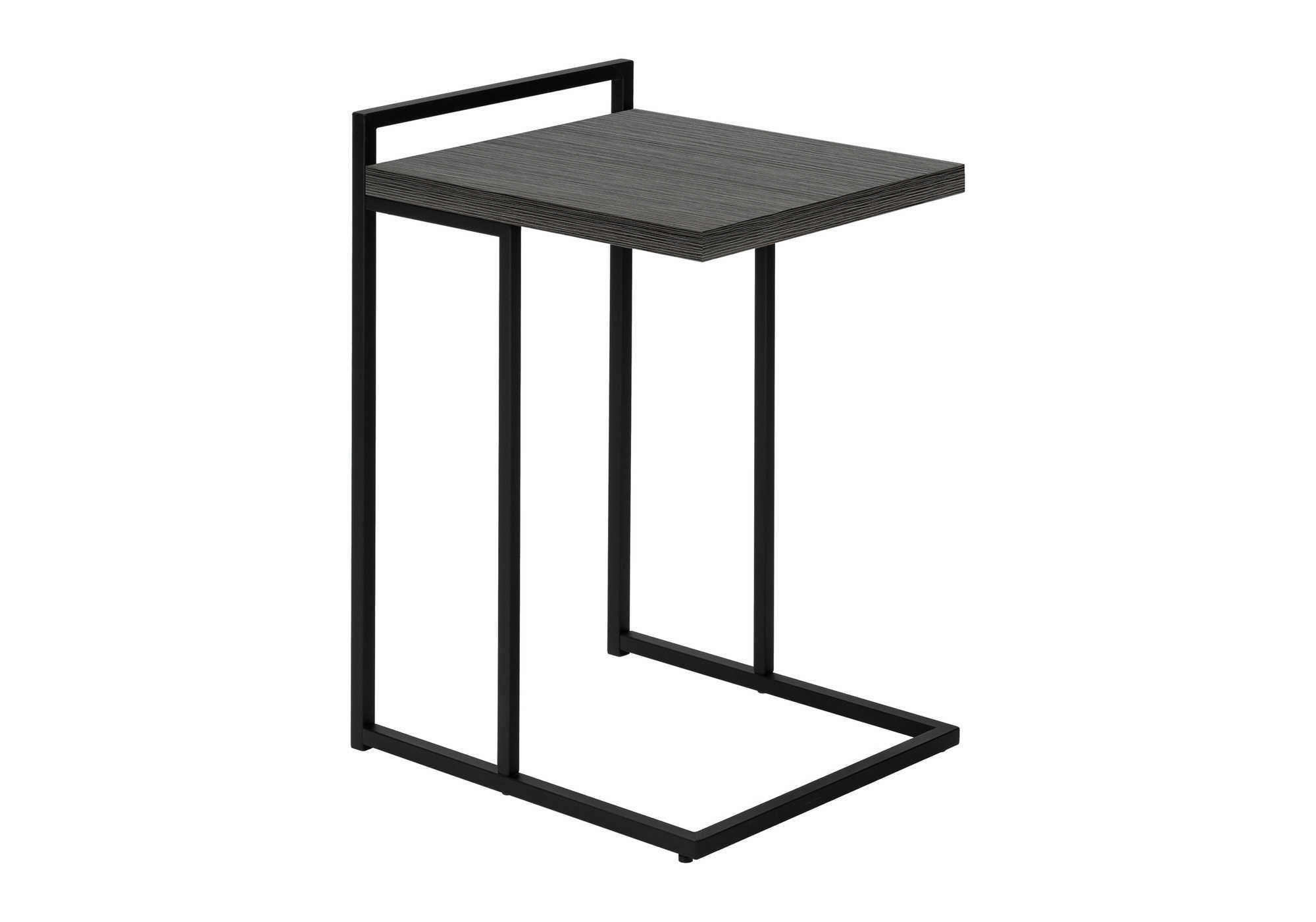 TABLE D'APPOINT - 25"H / GRIS / MÉTAL NOIR #I 3634