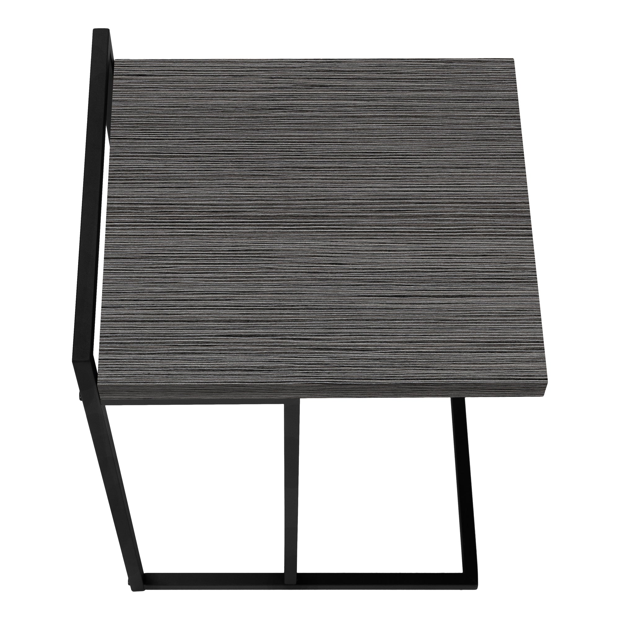 TABLE D'APPOINT - 25"H / GRIS / MÉTAL NOIR #I 3634