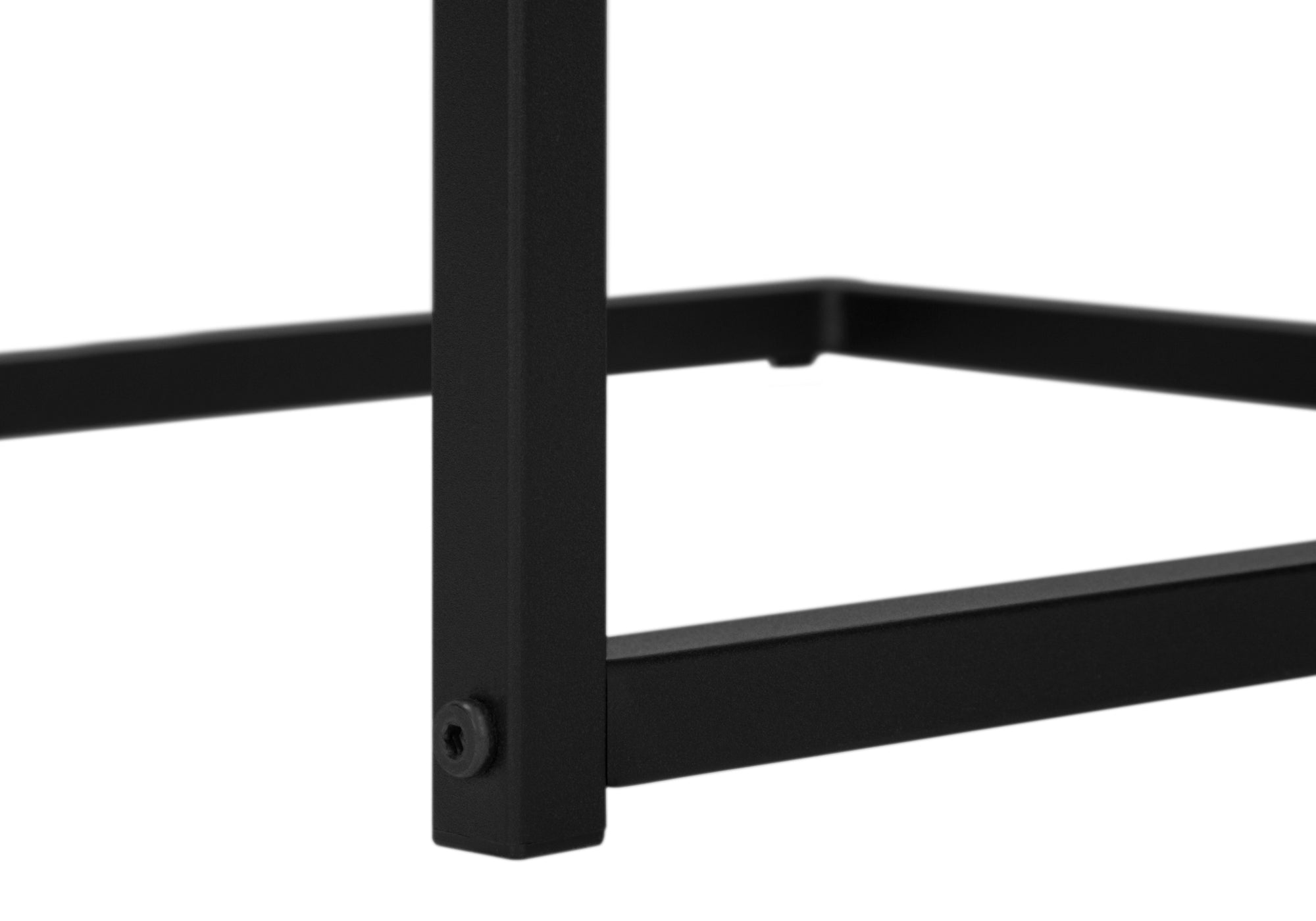 TABLE D'APPOINT - 25"H / GRIS / MÉTAL NOIR #I 3634