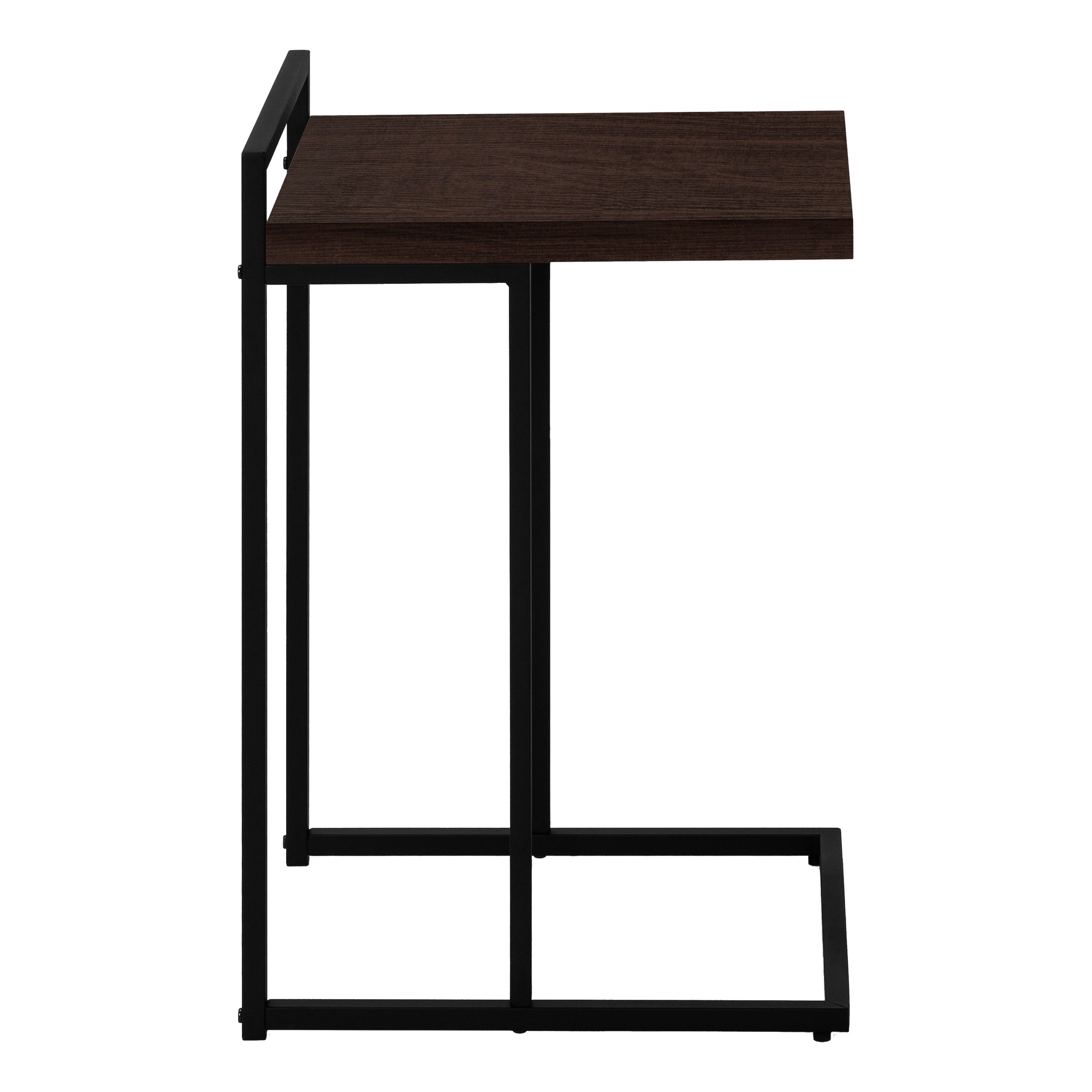 TABLE D'APPOINT - 25"H / ESPRESSO / MÉTAL NOIR #I 3635