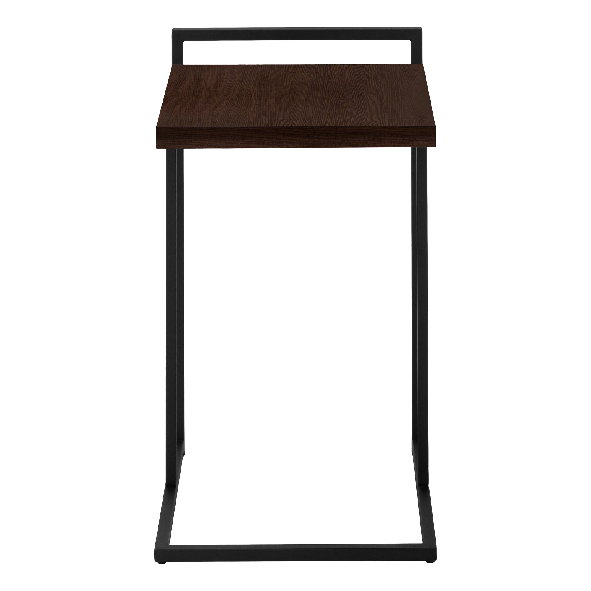 TABLE D'APPOINT - 25"H / ESPRESSO / MÉTAL NOIR #I 3635