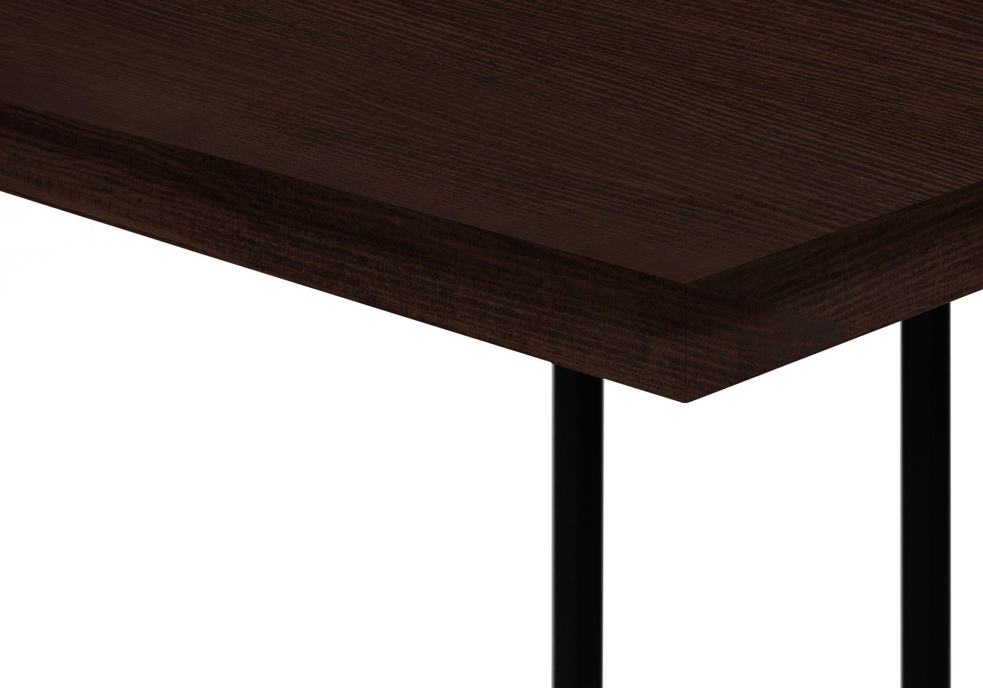 TABLE D'APPOINT - 25"H / ESPRESSO / MÉTAL NOIR #I 3635