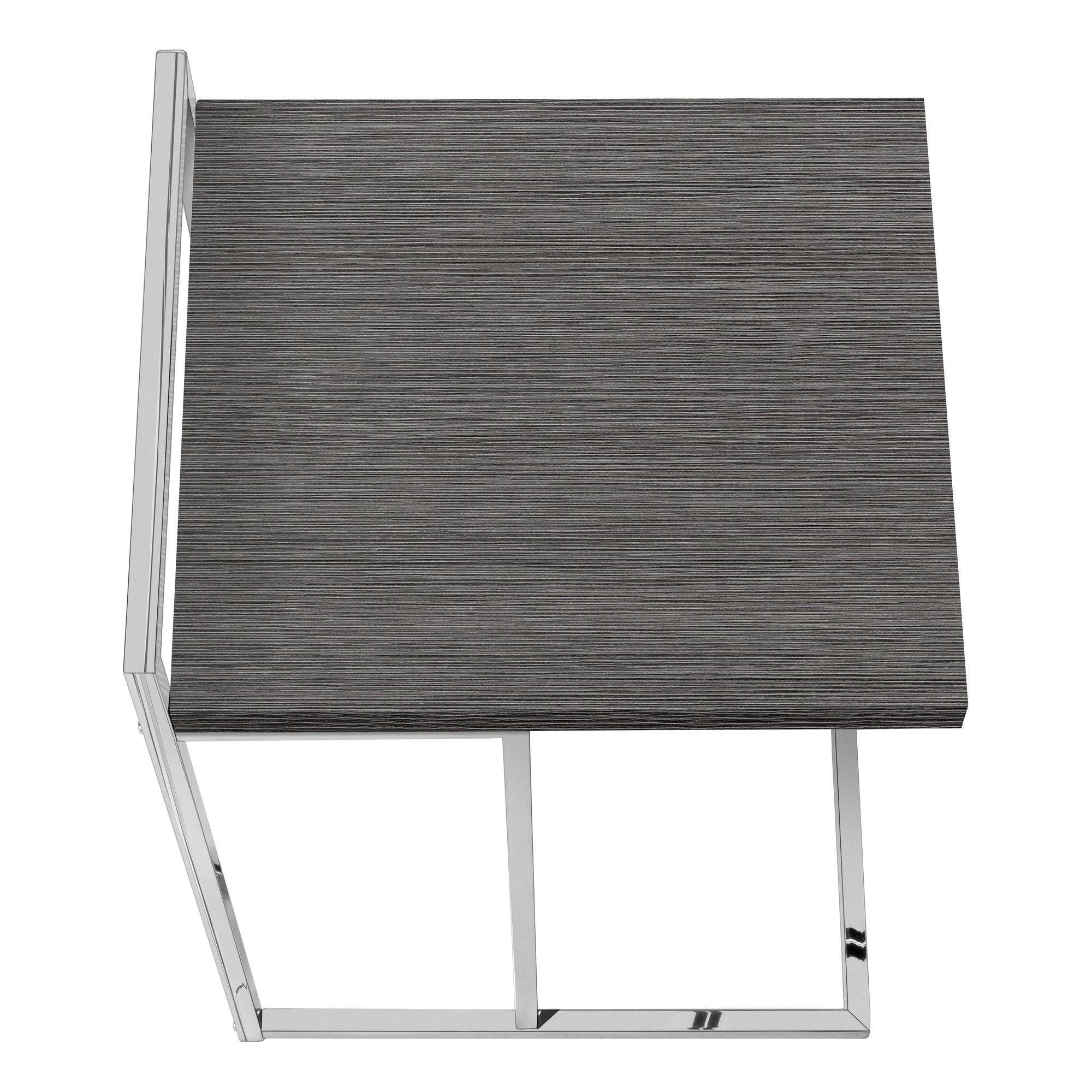 NIGHTSTAND - 25"H / GREY / CHROME METAL #I 3637