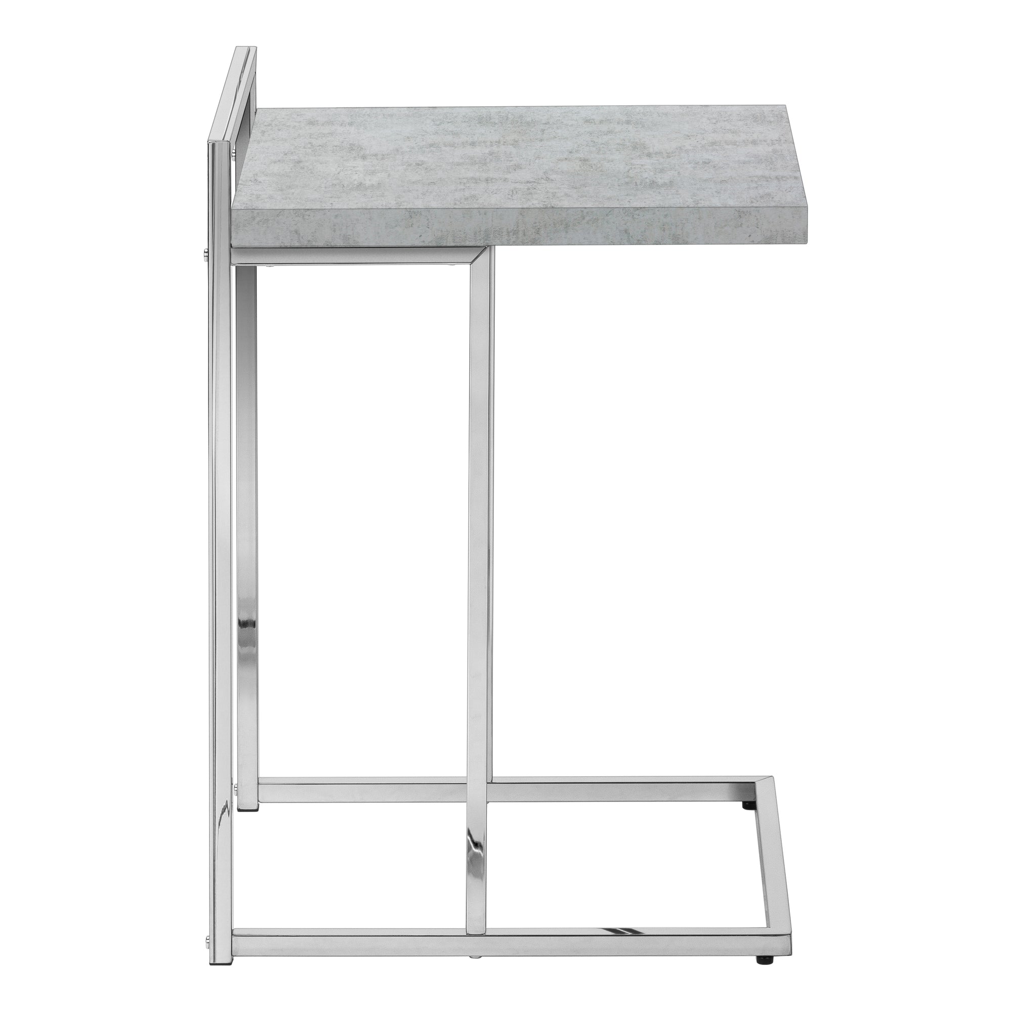 NIGHTSTAND - 25"H / GREY CEMENT / CHROME METAL #I 3639