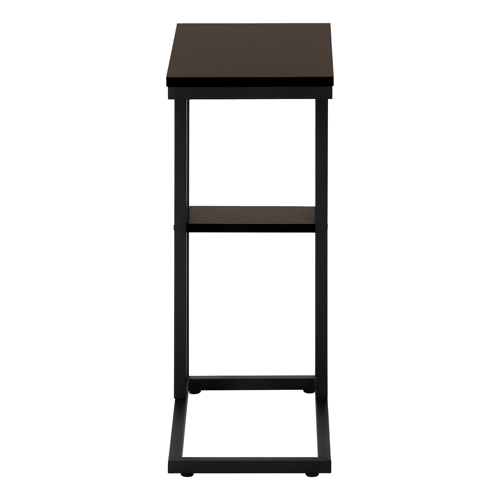 NIGHTSTAND - 25"H / ESPRESSO / BLACK METAL #I 3670