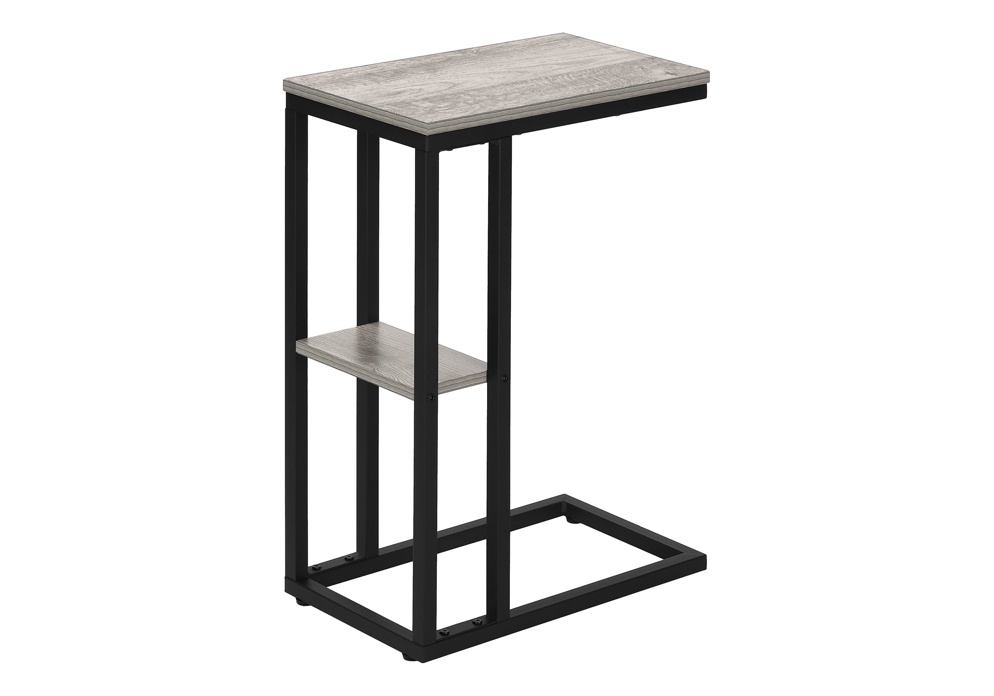 TABLE D'APPOINT - 25"H / GRIS / MÉTAL NOIR #I 3671