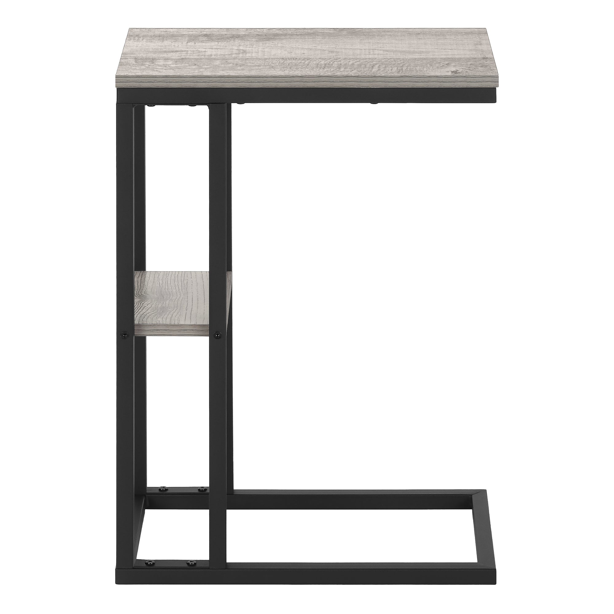 TABLE D'APPOINT - 25"H / GRIS / MÉTAL NOIR #I 3671