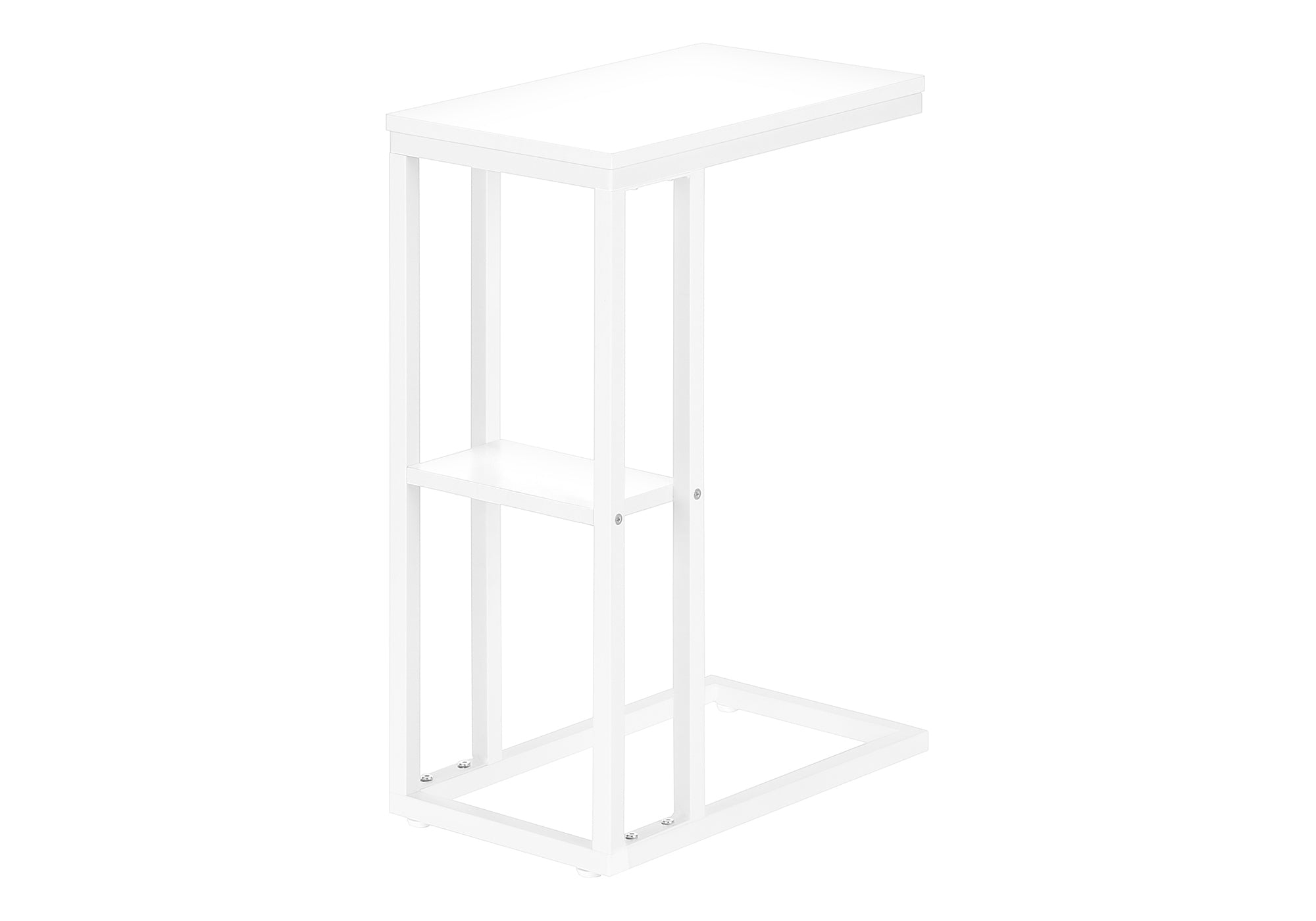 TABLE D'APPOINT - 25"H / BLANC / MÉTAL BLANC #I 3676