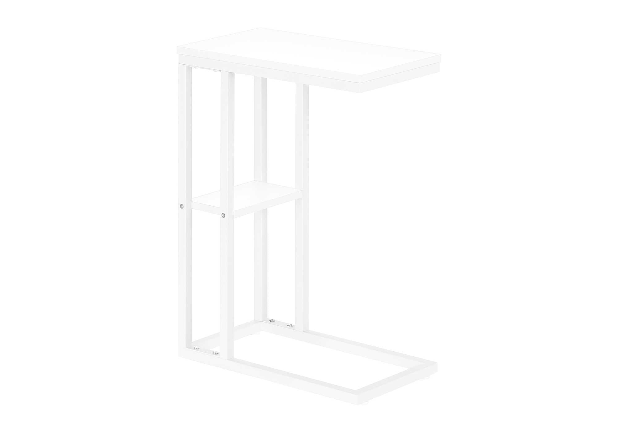 TABLE D'APPOINT - 25"H / BLANC / MÉTAL BLANC #I 3676