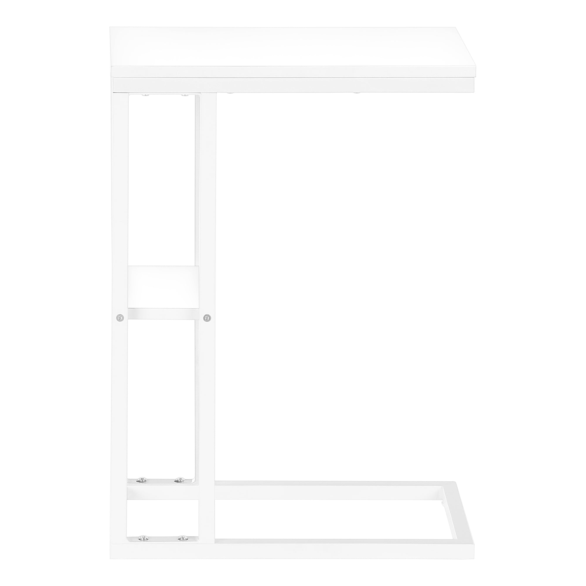 TABLE D'APPOINT - 25"H / BLANC / MÉTAL BLANC #I 3676