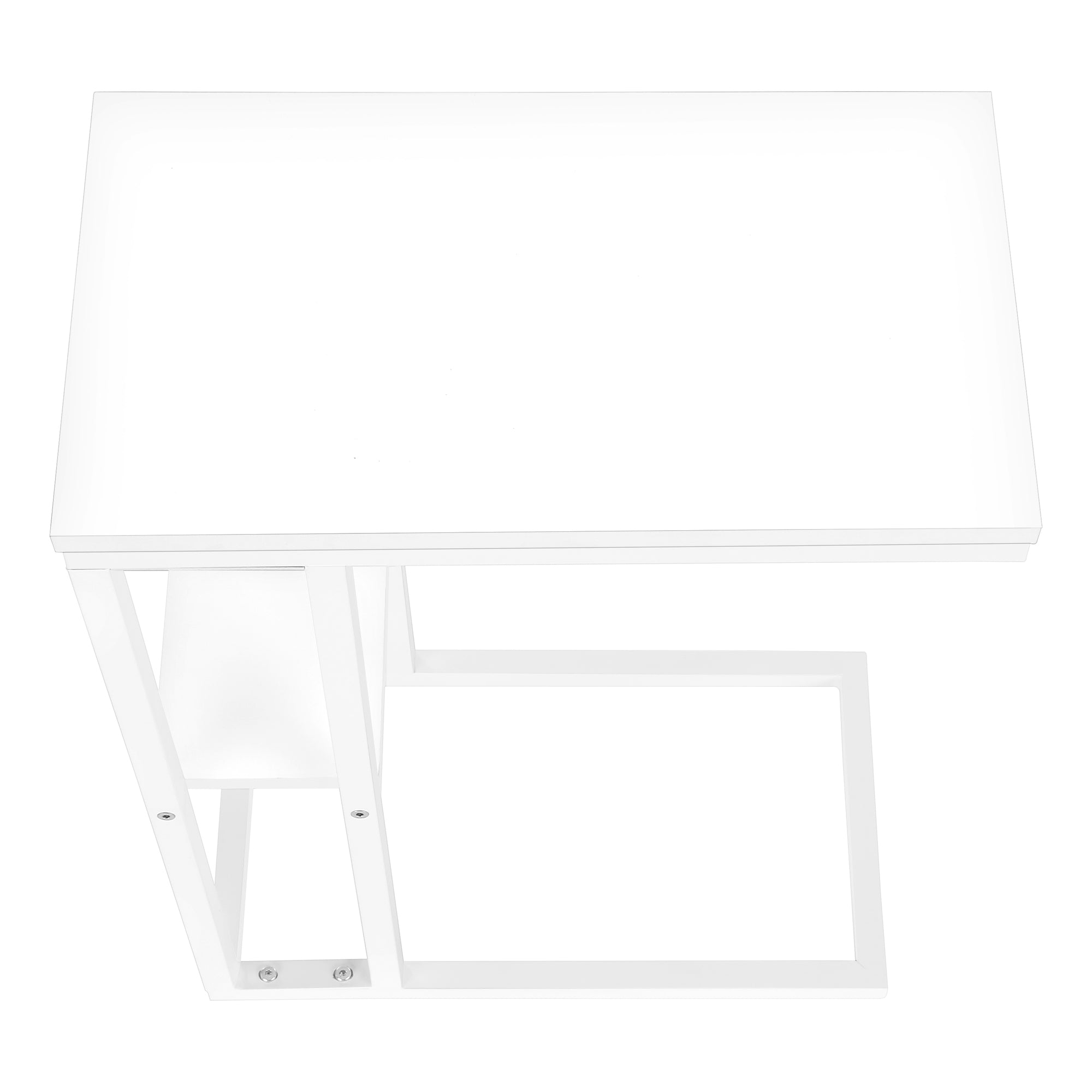 TABLE D'APPOINT - 25"H / BLANC / MÉTAL BLANC #I 3676