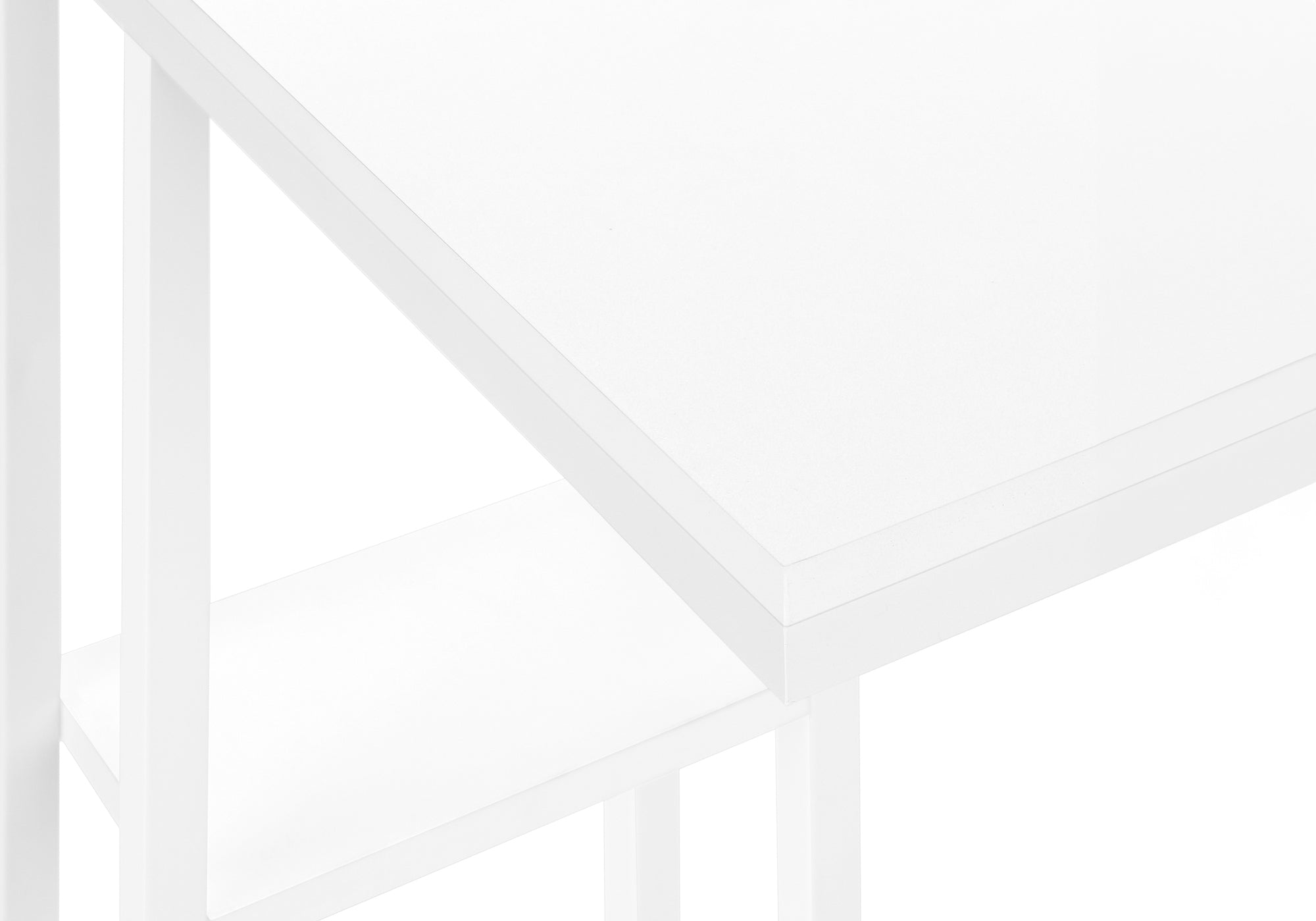 TABLE DE NUIT - 25"H / BLANC / MÉTAL BLANC #I 3676