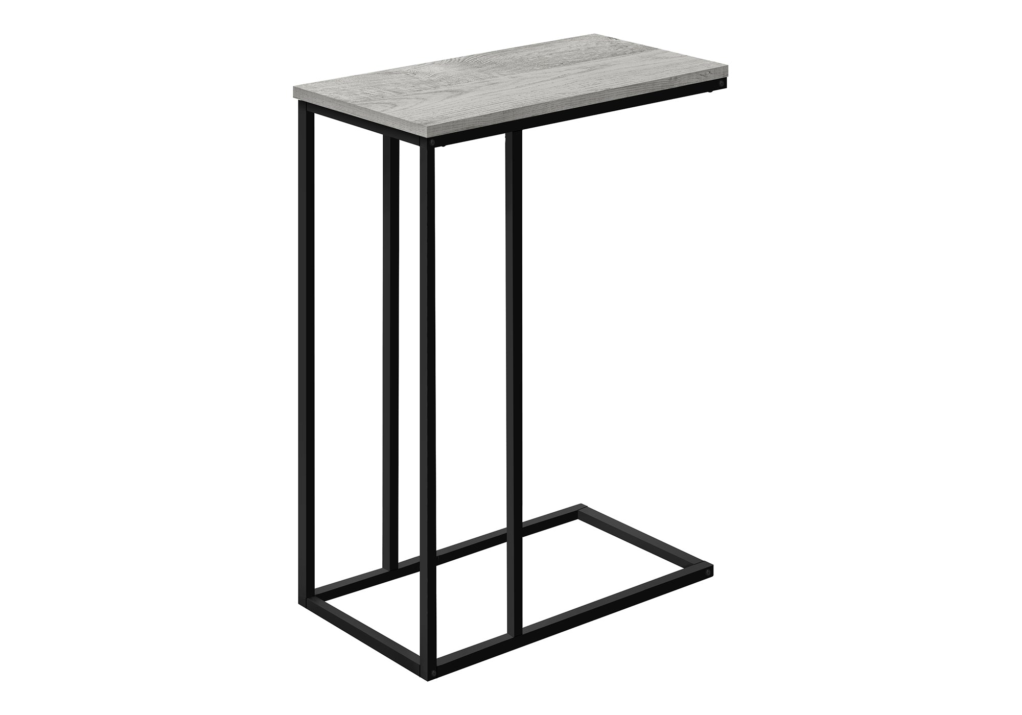 TABLE D'APPOINT - 25"H / GRIS / MÉTAL NOIR #I 3762