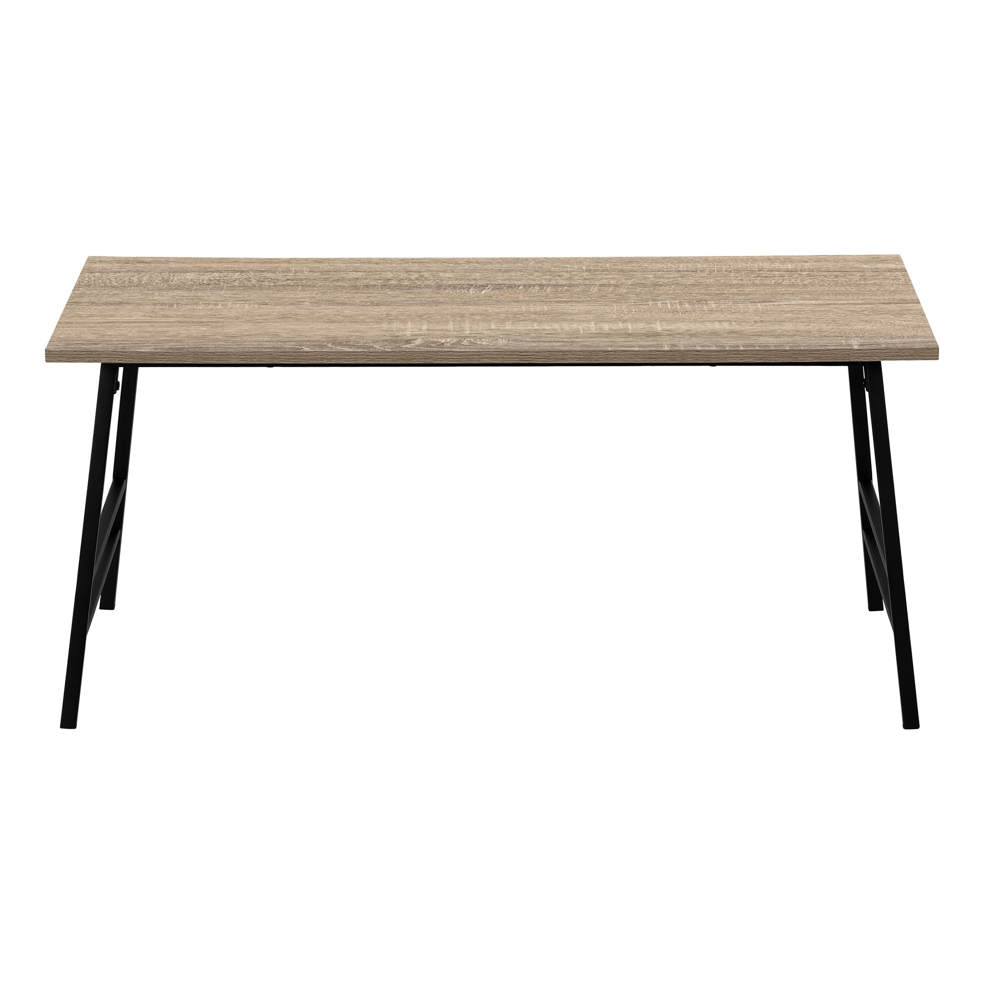 COFFEE TABLE - 40"L / DARK TAUPE / BLACK METAL # I 3792