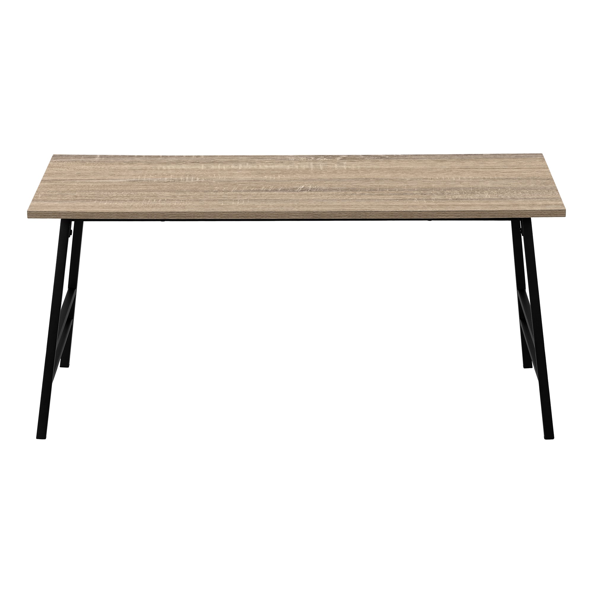 COFFEE TABLE - 40"L / DARK TAUPE / BLACK METAL # I 3792