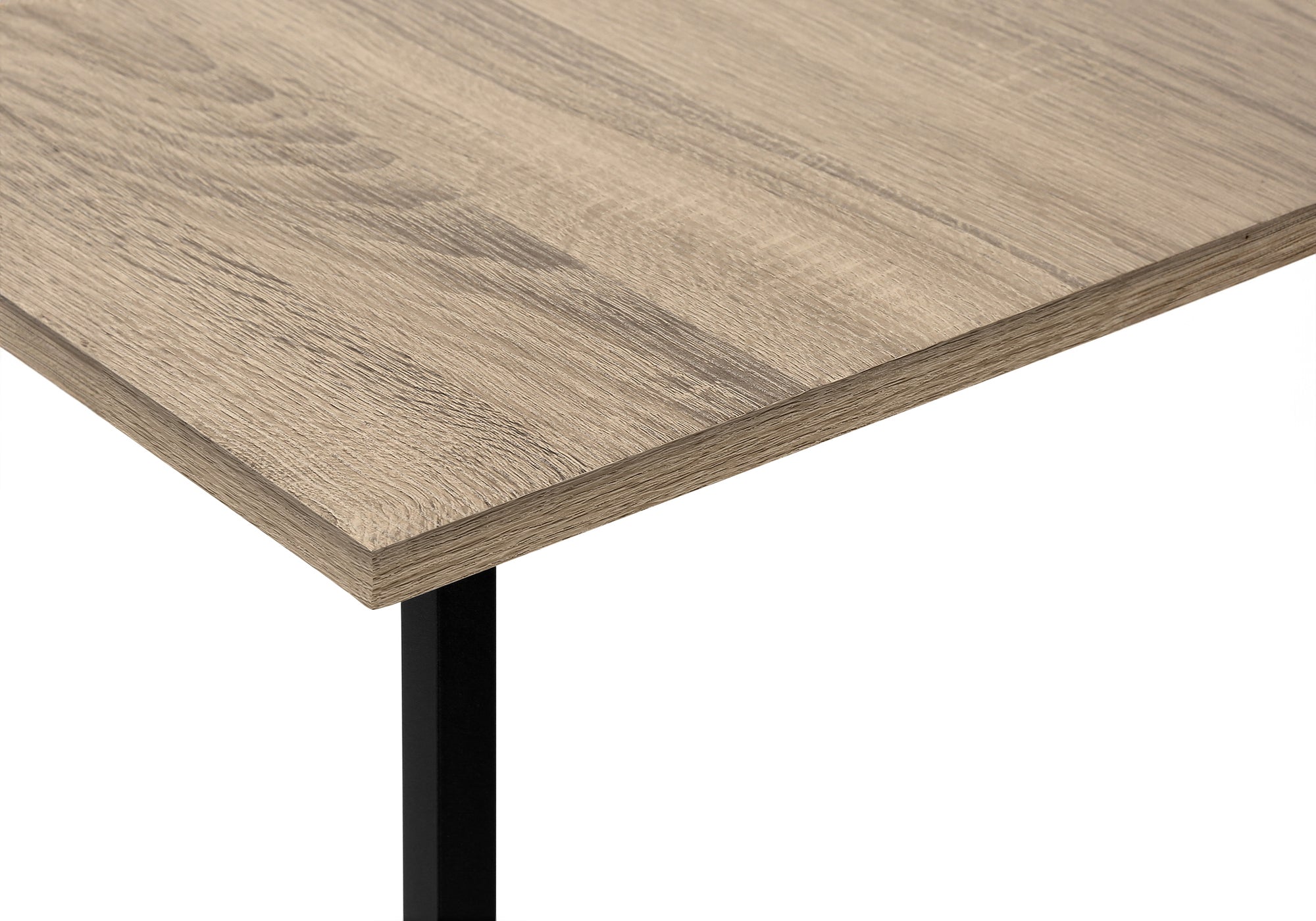 TABLE BASSE - 40"L / TAUPE FONCÉ / MÉTAL NOIR # I 3792