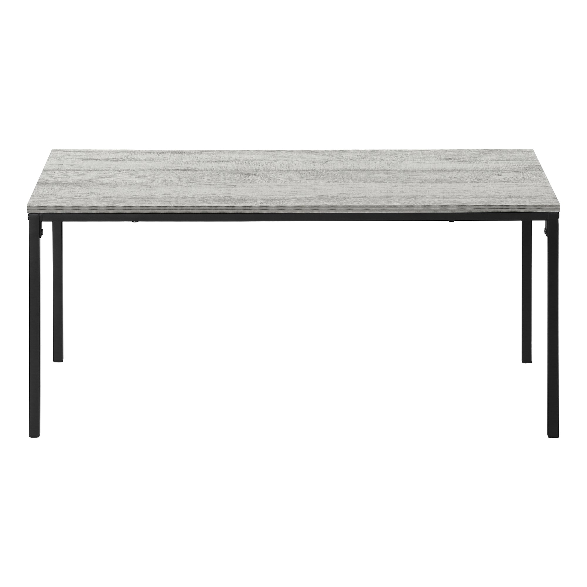 COFFEE TABLE - 40"L / GREY / BLACK METAL # I 3796