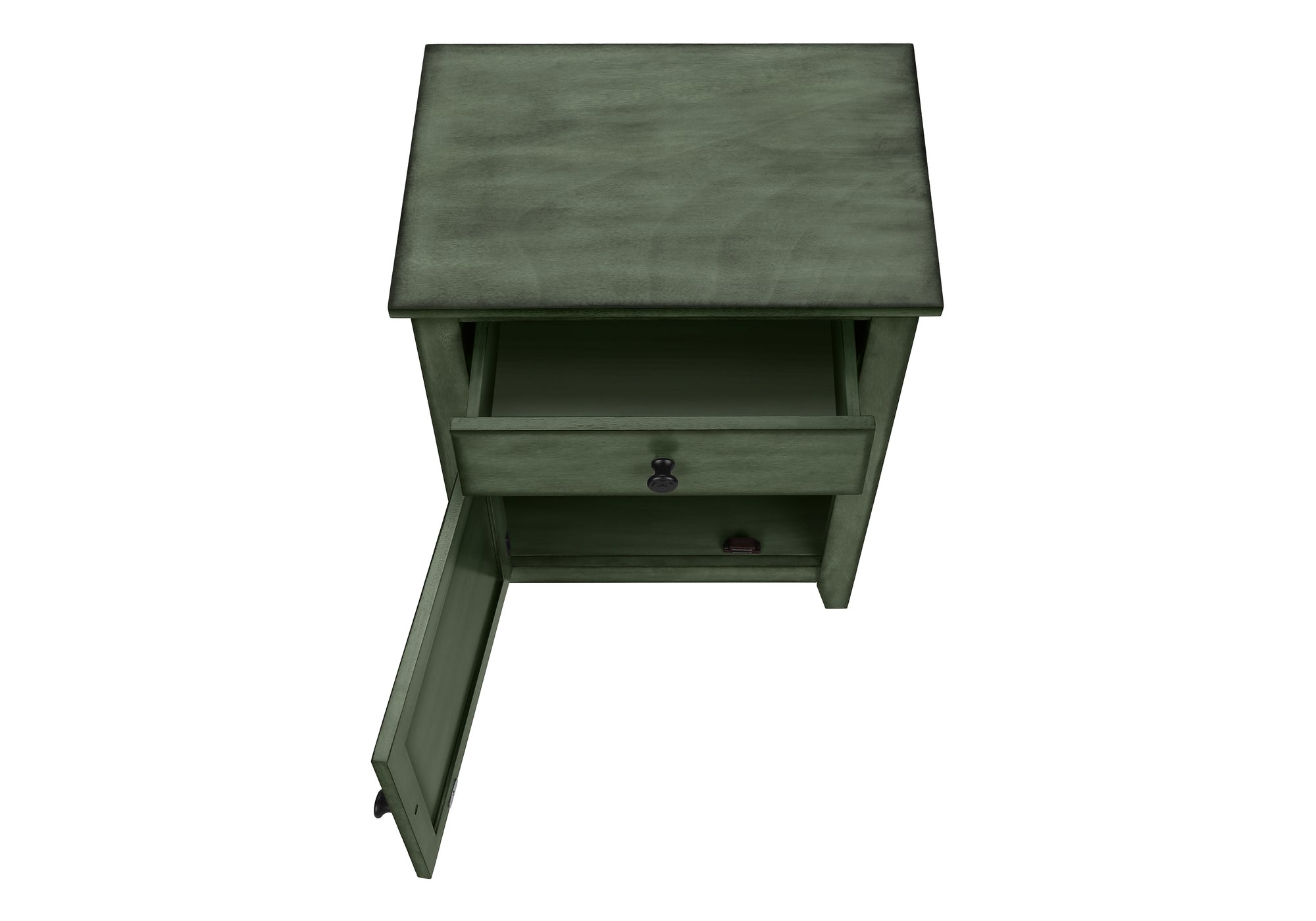 TABLE D'APPOINT - 25"H / TABLE D'APPOINT EN PLACAGE VERT ANTIQUE #I 3948