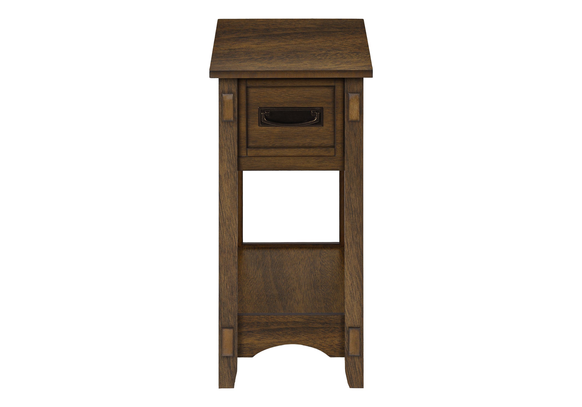 NIGHTSTAND - 24"H / BROWN WALNUT VENEER END TABLE #I 3955