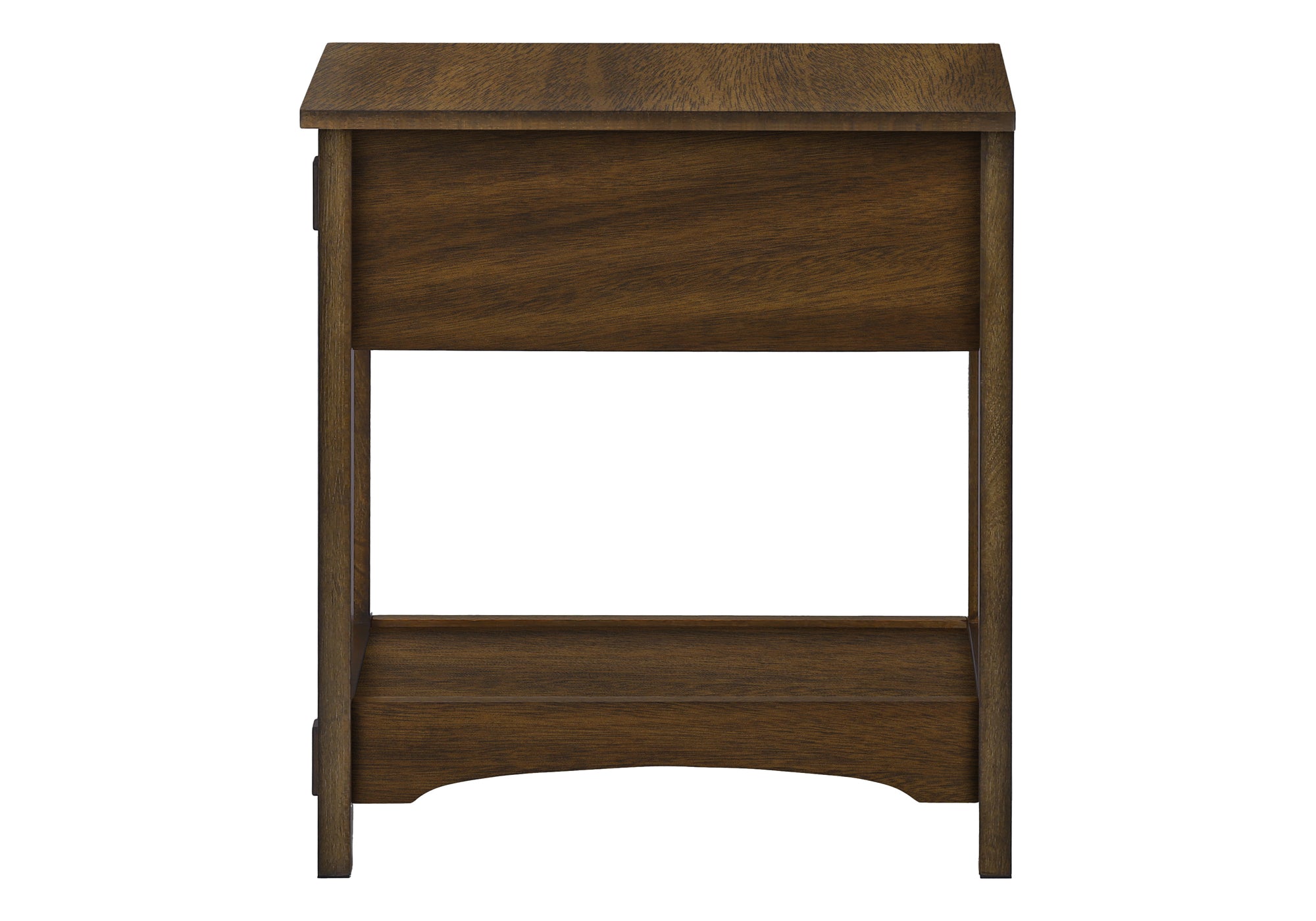 NIGHTSTAND - 24"H / BROWN WALNUT VENEER END TABLE #I 3955