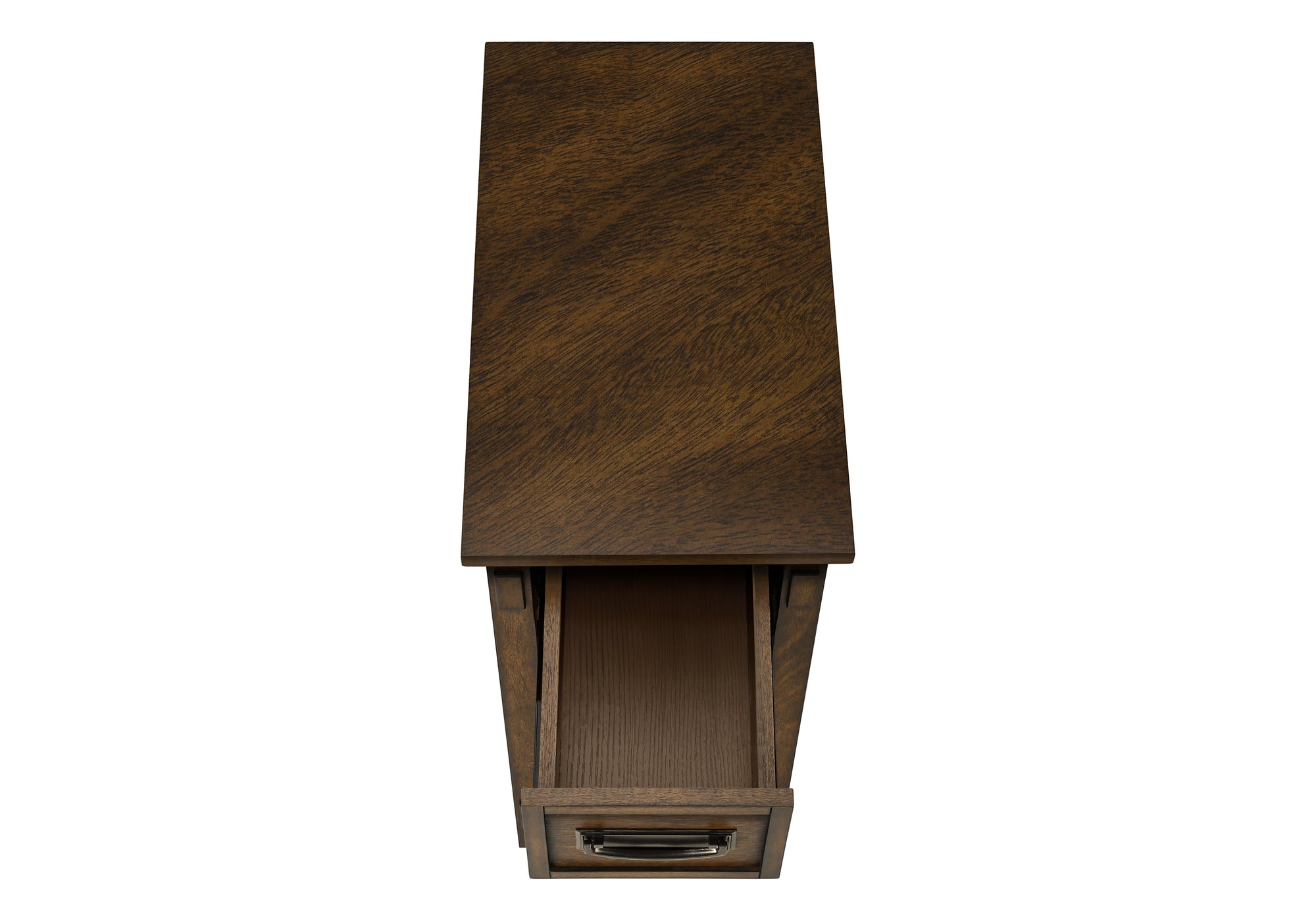 NIGHTSTAND - 24"H / BROWN WALNUT VENEER END TABLE #I 3955