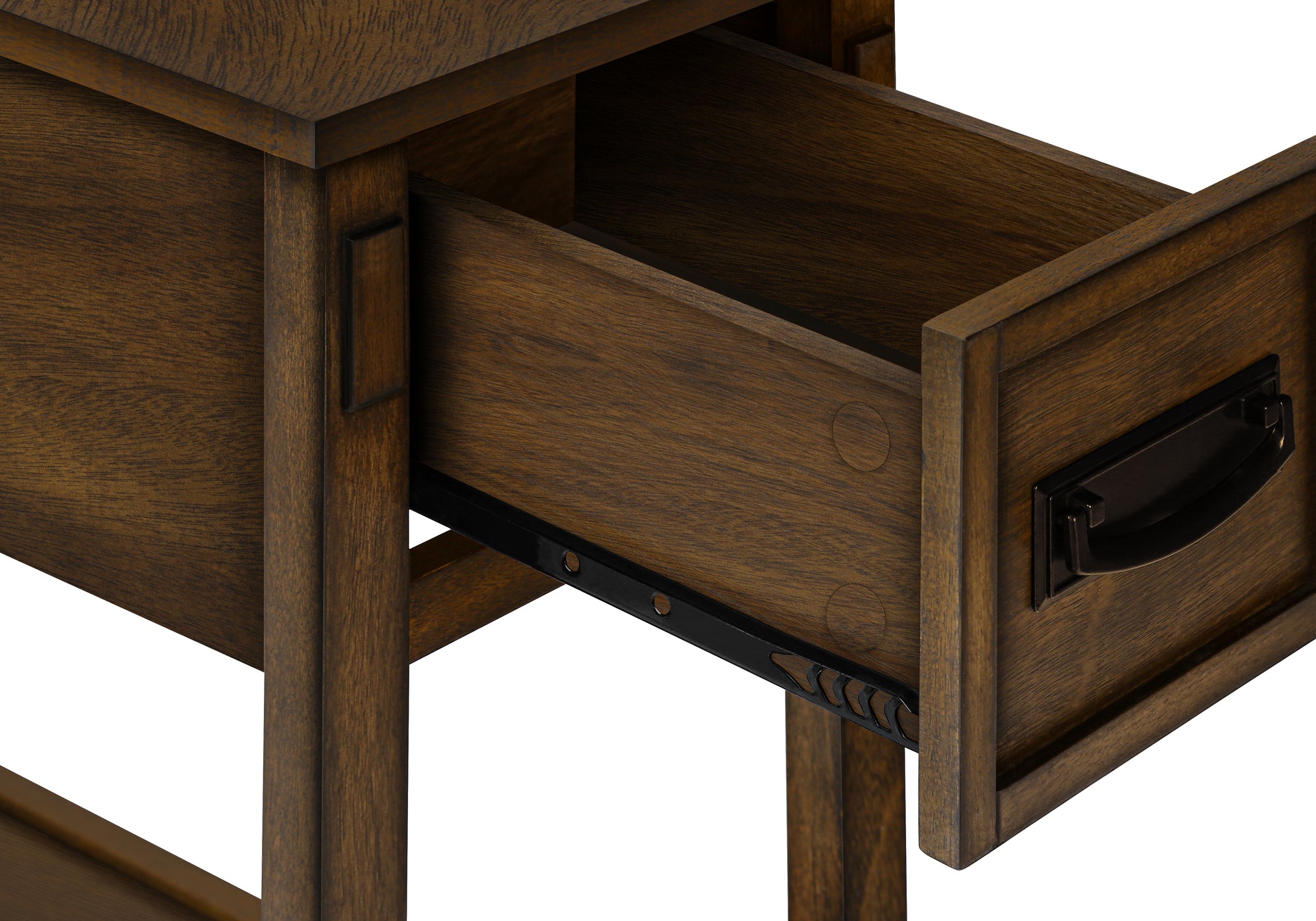 NIGHTSTAND - 24"H / BROWN WALNUT VENEER END TABLE #I 3955