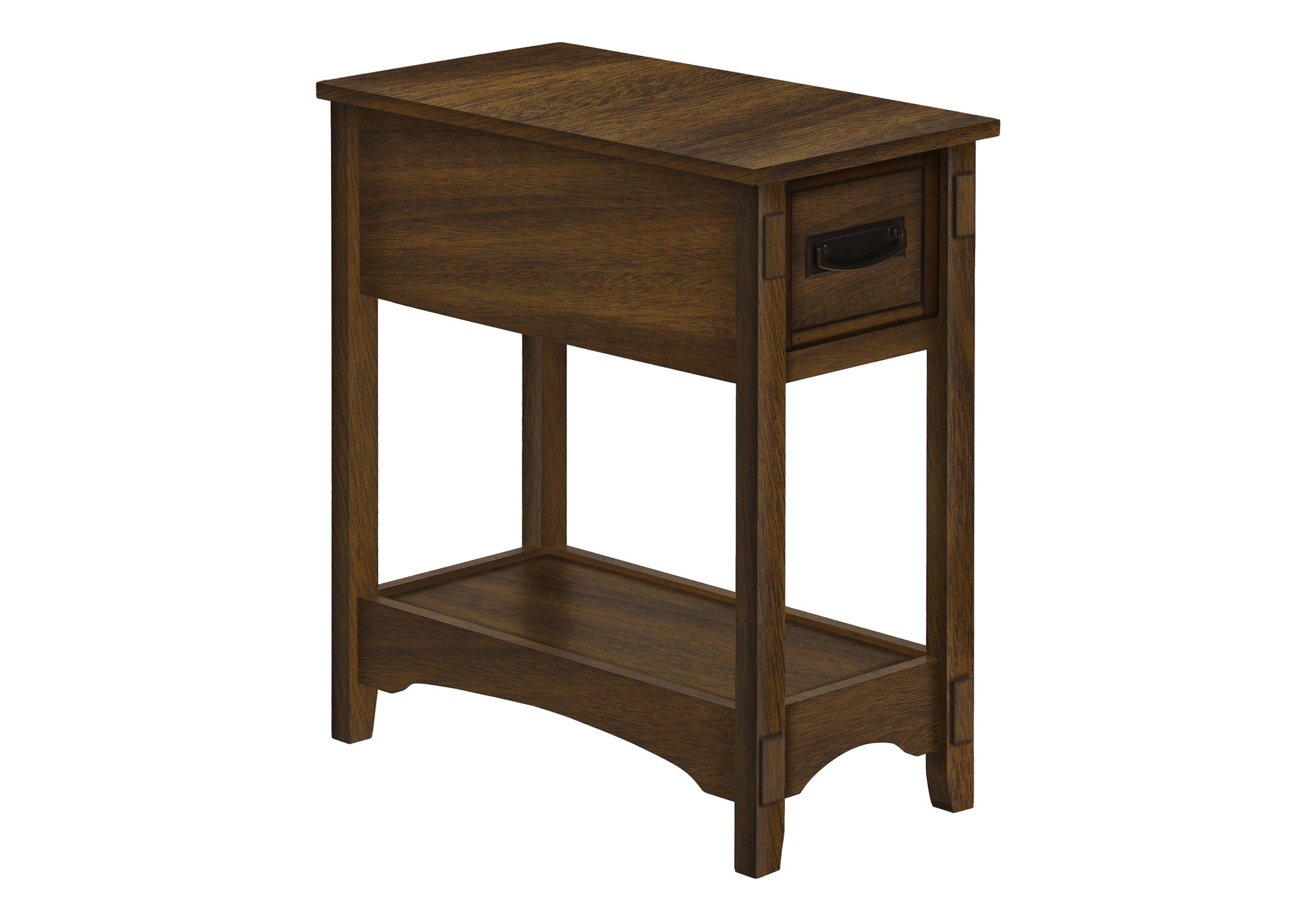 NIGHTSTAND - 24"H / BROWN WALNUT VENEER END TABLE #I 3955