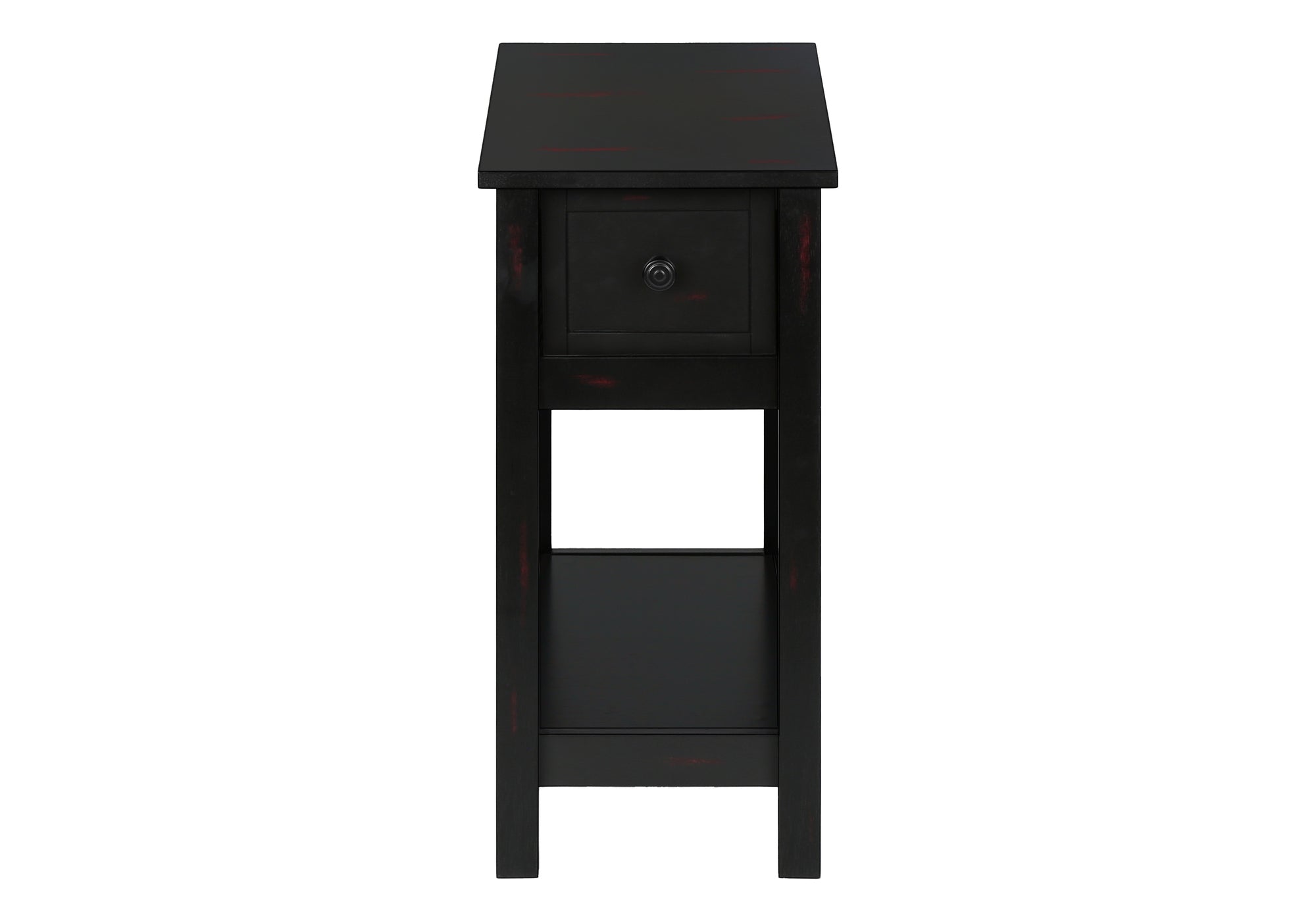 TABLE D'APPOINT - 24"H / TABLE D'APPOINT EN PLACAGE NOIR #I 3961