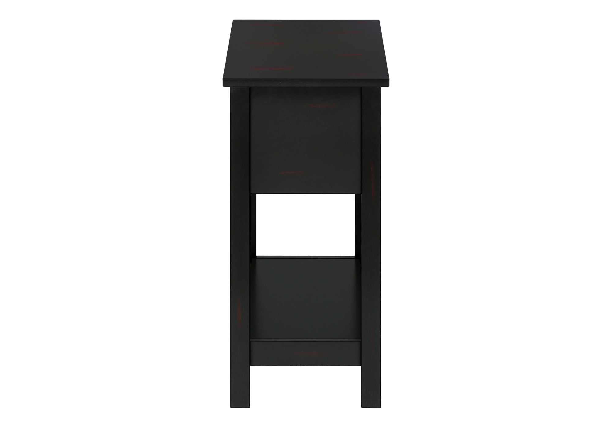 TABLE D'APPOINT - 24"H / TABLE D'APPOINT EN PLACAGE NOIR #I 3961