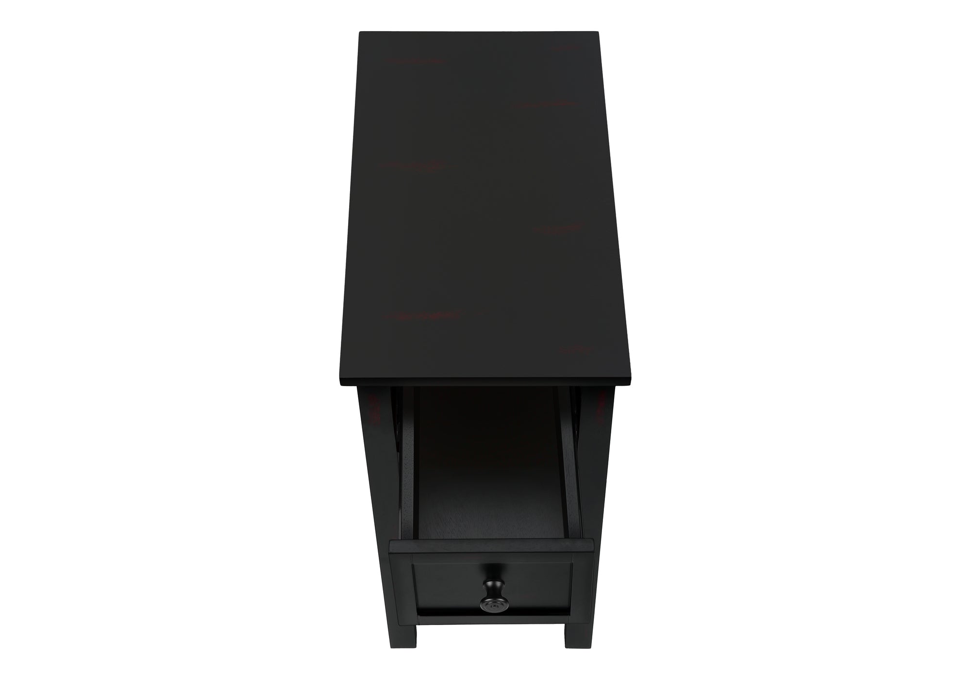 TABLE D'APPOINT - 24"H / TABLE D'APPOINT EN PLACAGE NOIR #I 3961