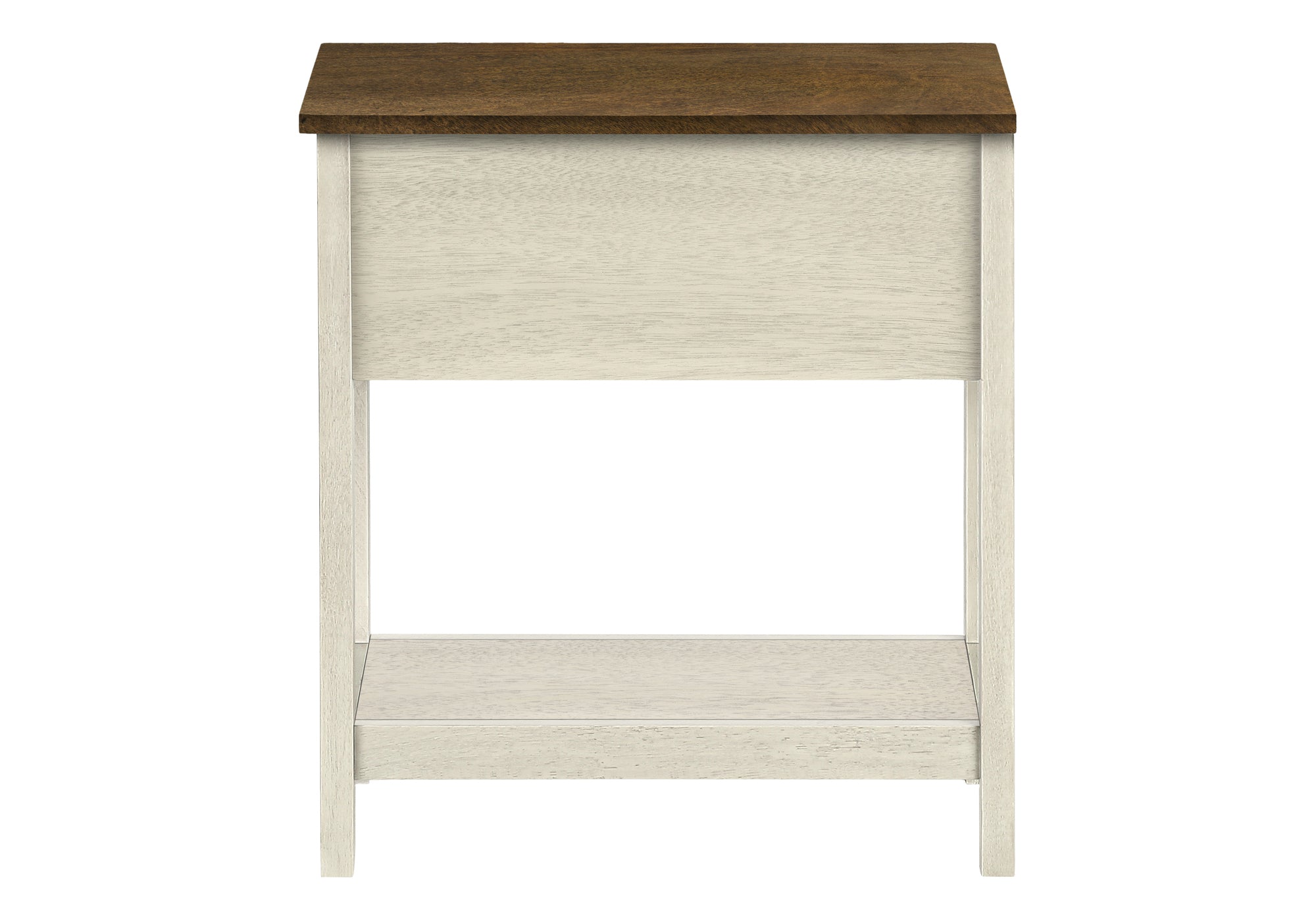 NIGHTSTAND - 24"H / ANTIQUE WHITE / ESPRESSO VENEER #I 3962