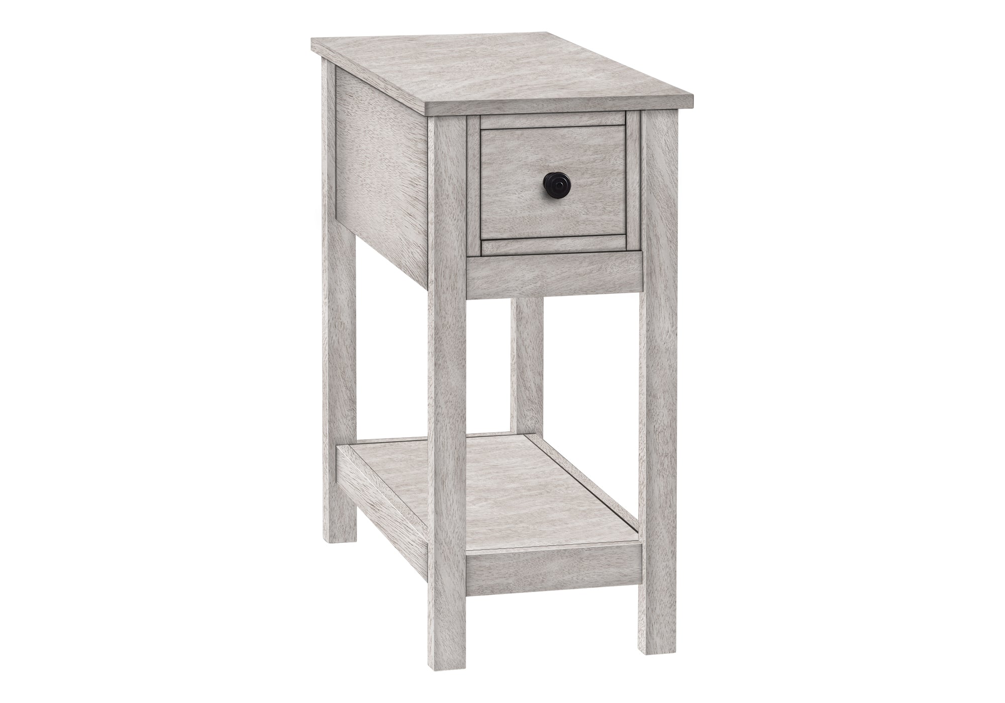 TABLE D'APPOINT - 24"H / TABLE D'APPOINT EN PLACAGE GRIS DÉLAVÉ #I 3963