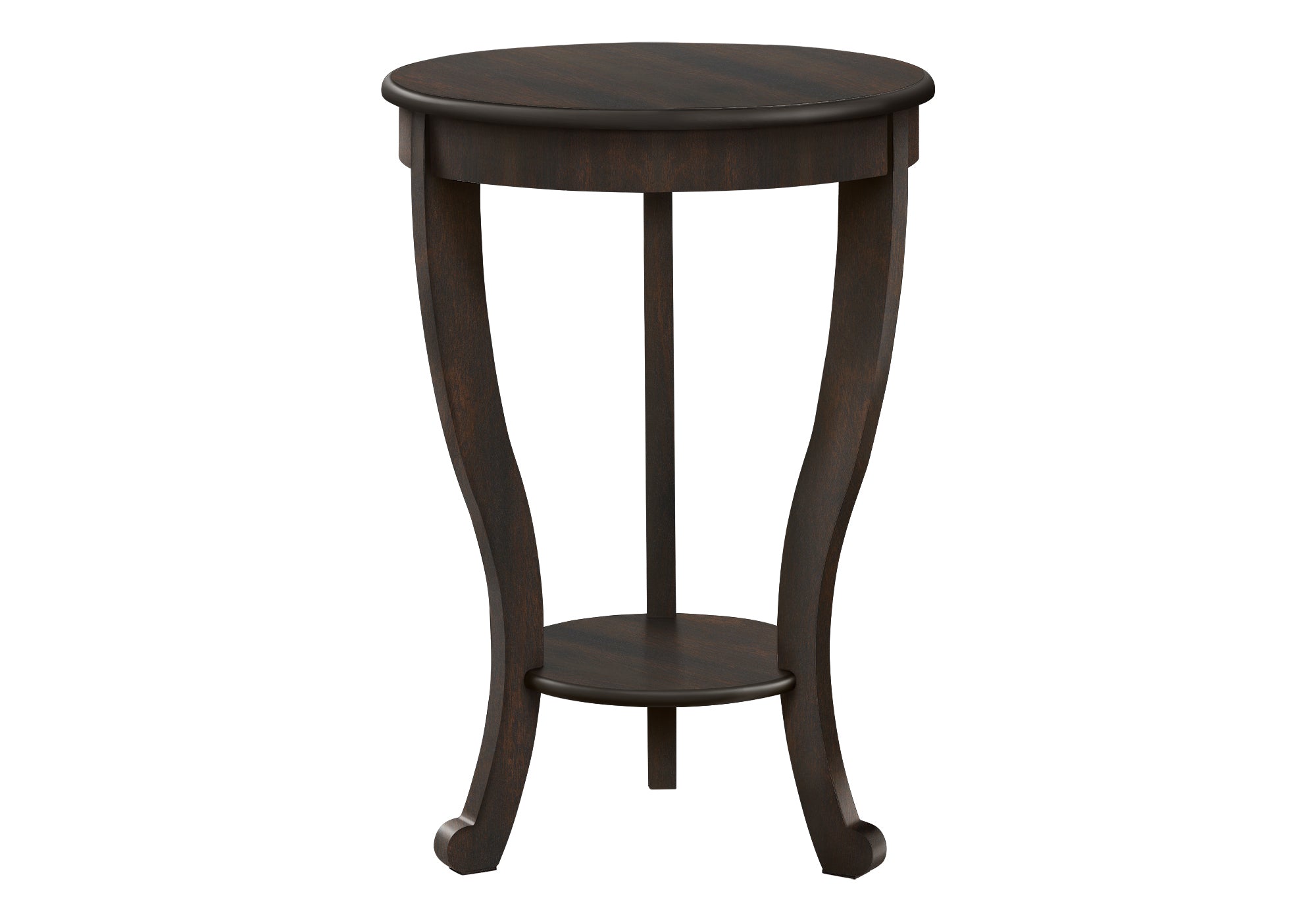 ACCENT TABLE - 24"H / DARK WALNUT VENEER END TABLE #I 3974