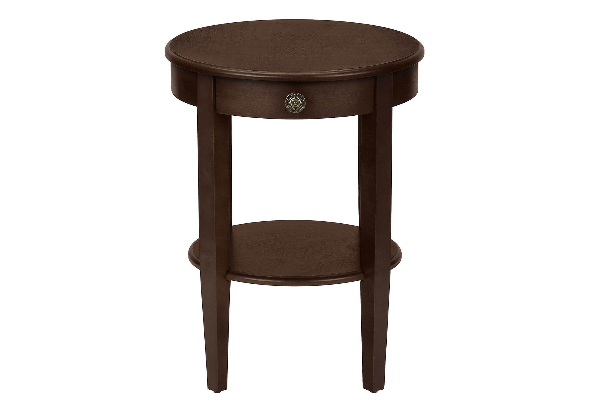 TABLE D'APPOINT - 23"H / TABLE D'APPOINT EN PLACAGE ESPRESSO #I 3975