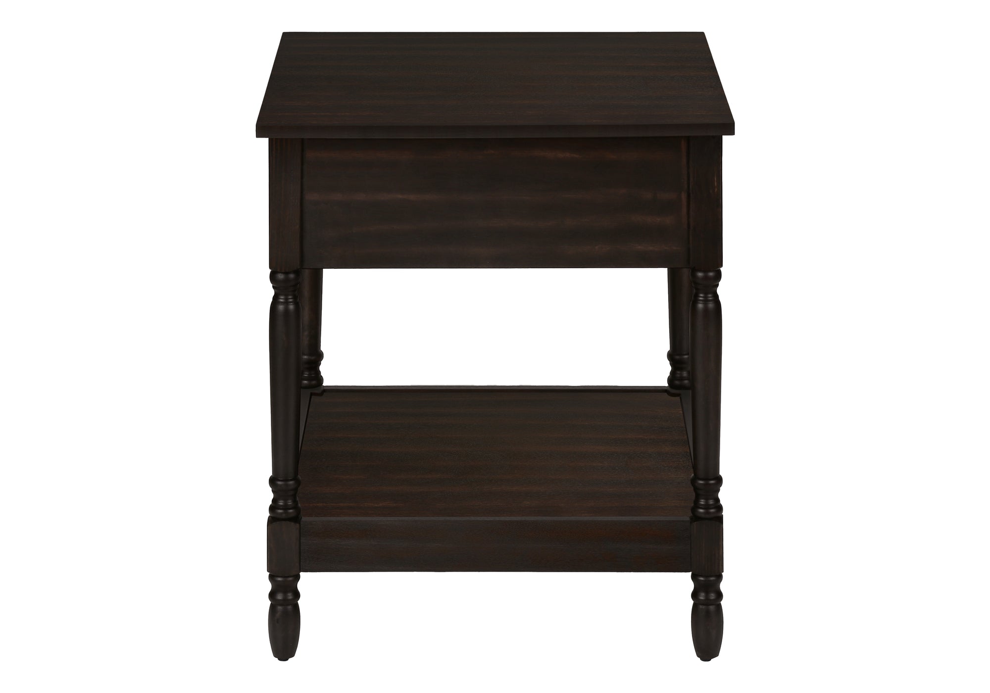 NIGHTSTAND - 25"H / DARK WALNUT VENEER END TABLE #I 3976