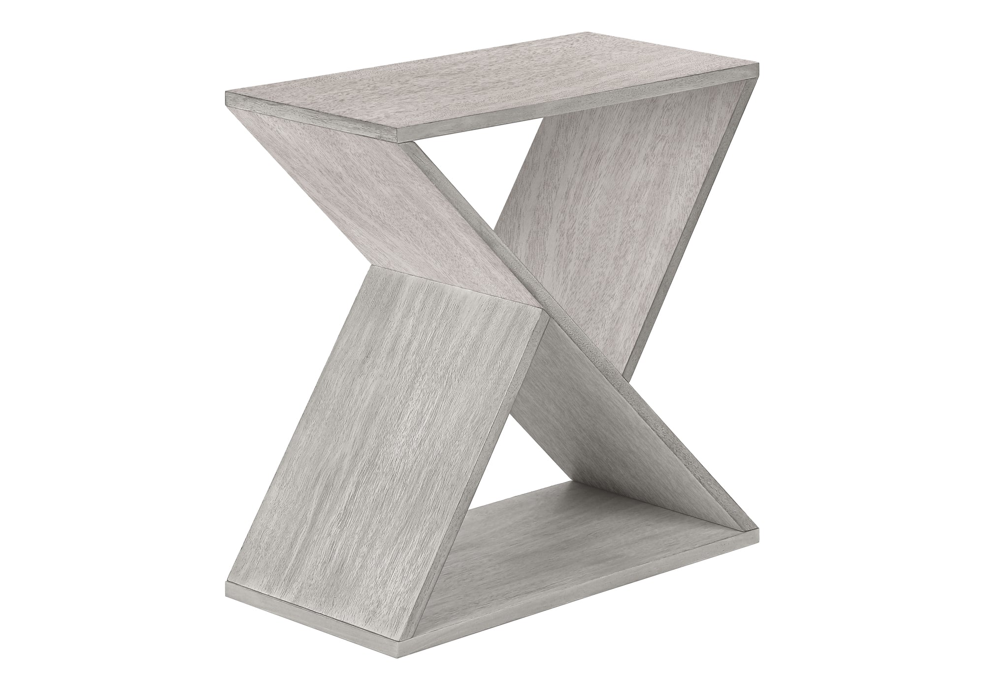 TABLE D'APPOINT - 24"H / TABLE D'APPOINT EN PLACAGE GRIS DÉLAVÉ #I 3980