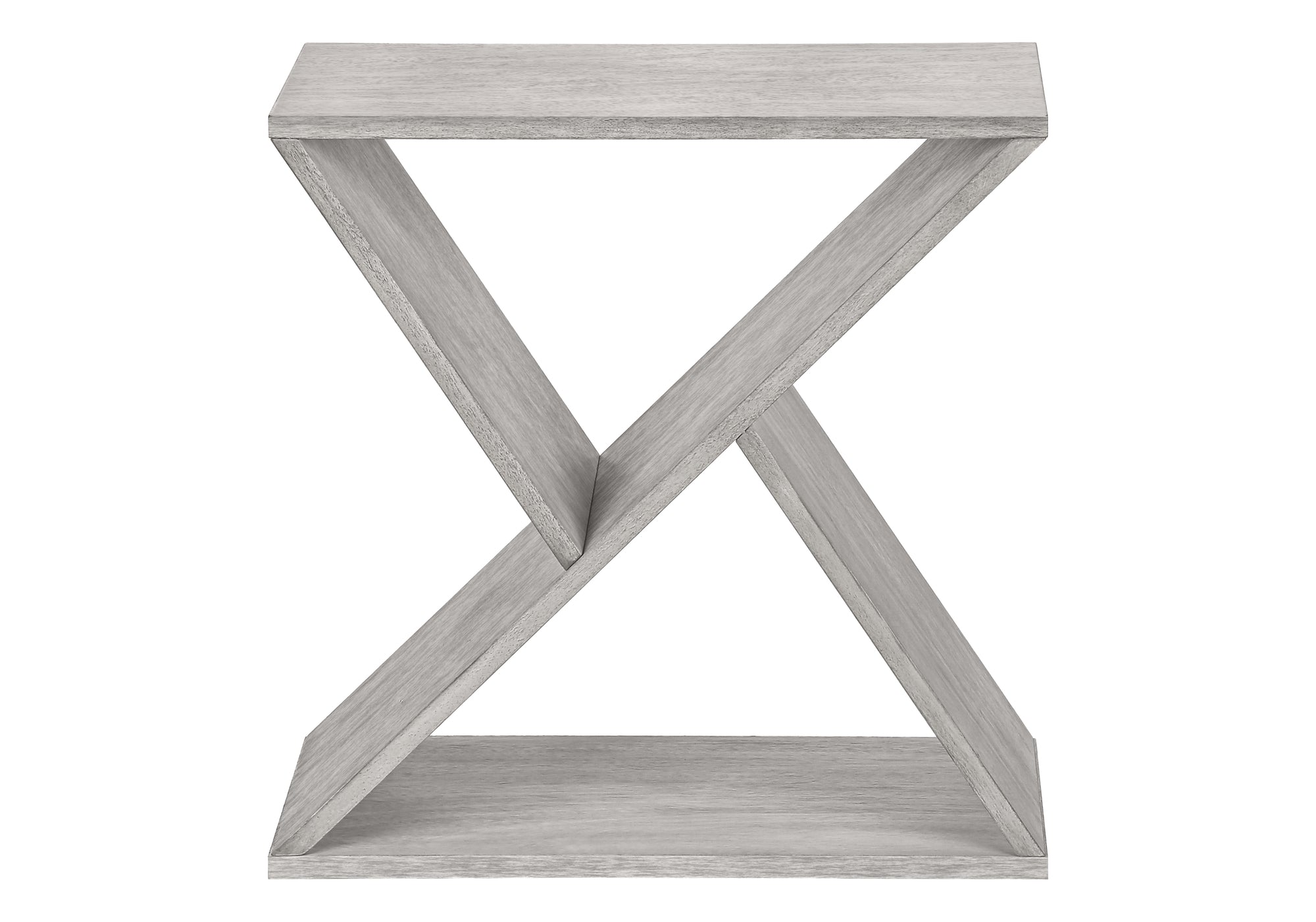 TABLE D'APPOINT - 24"H / TABLE D'APPOINT EN PLACAGE GRIS DÉLAVÉ #I 3980