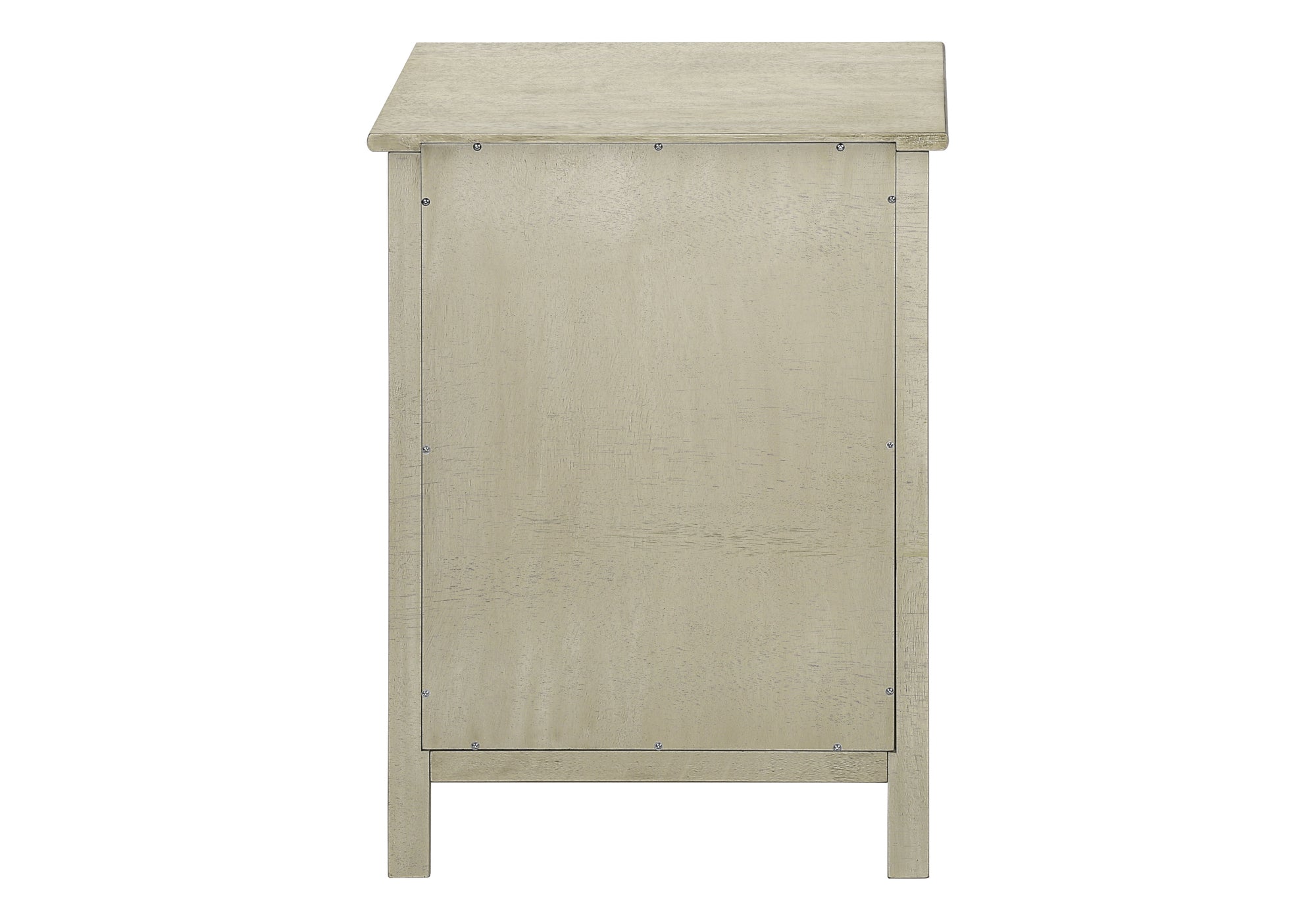 TABLE D'APPOINT - 25"H / TABLE D'APPOINT EN PLACAGE BLANC ANTIQUE #I 3984