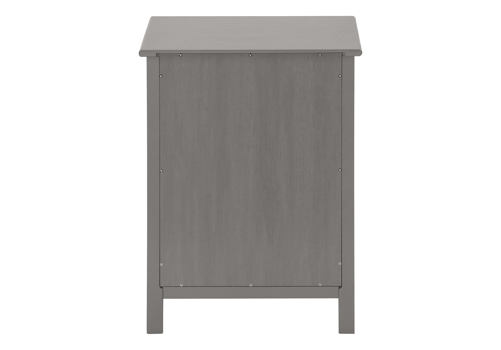 NIGHTSTAND - 25"H / ANTIQUE GREY VENEER END TABLE #I 3985