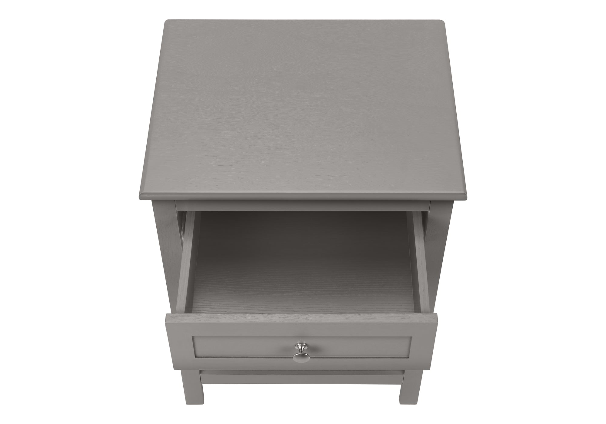 NIGHTSTAND - 25"H / ANTIQUE GREY VENEER END TABLE #I 3985