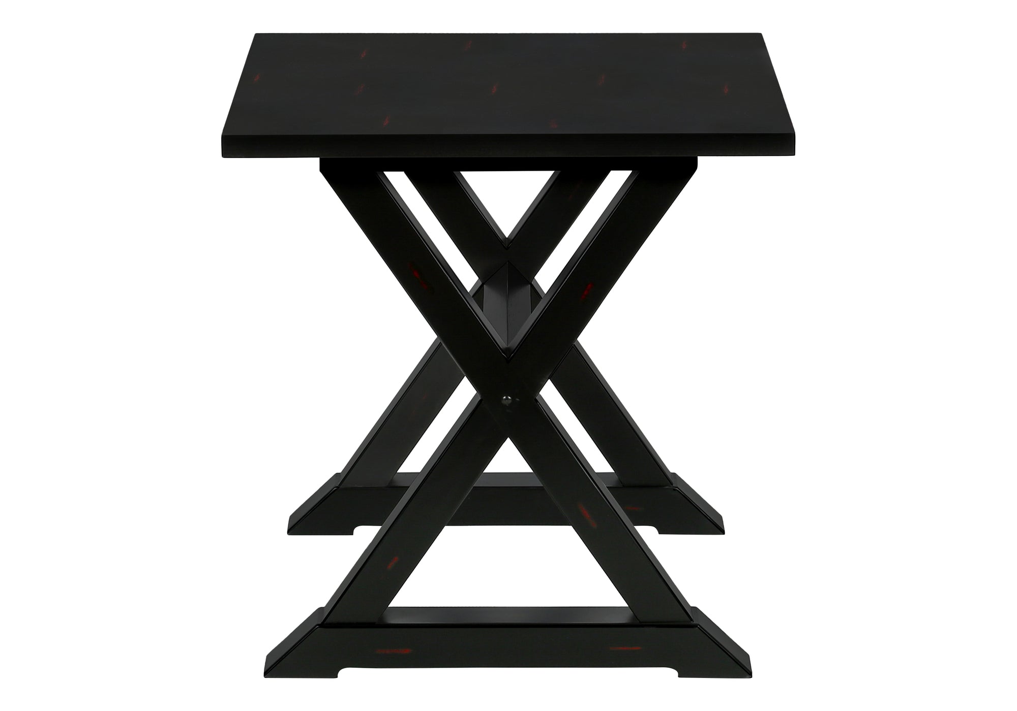 TABLE D'APPOINT - 24"H / TABLE D'APPOINT EN PLACAGE NOIR #I 3987