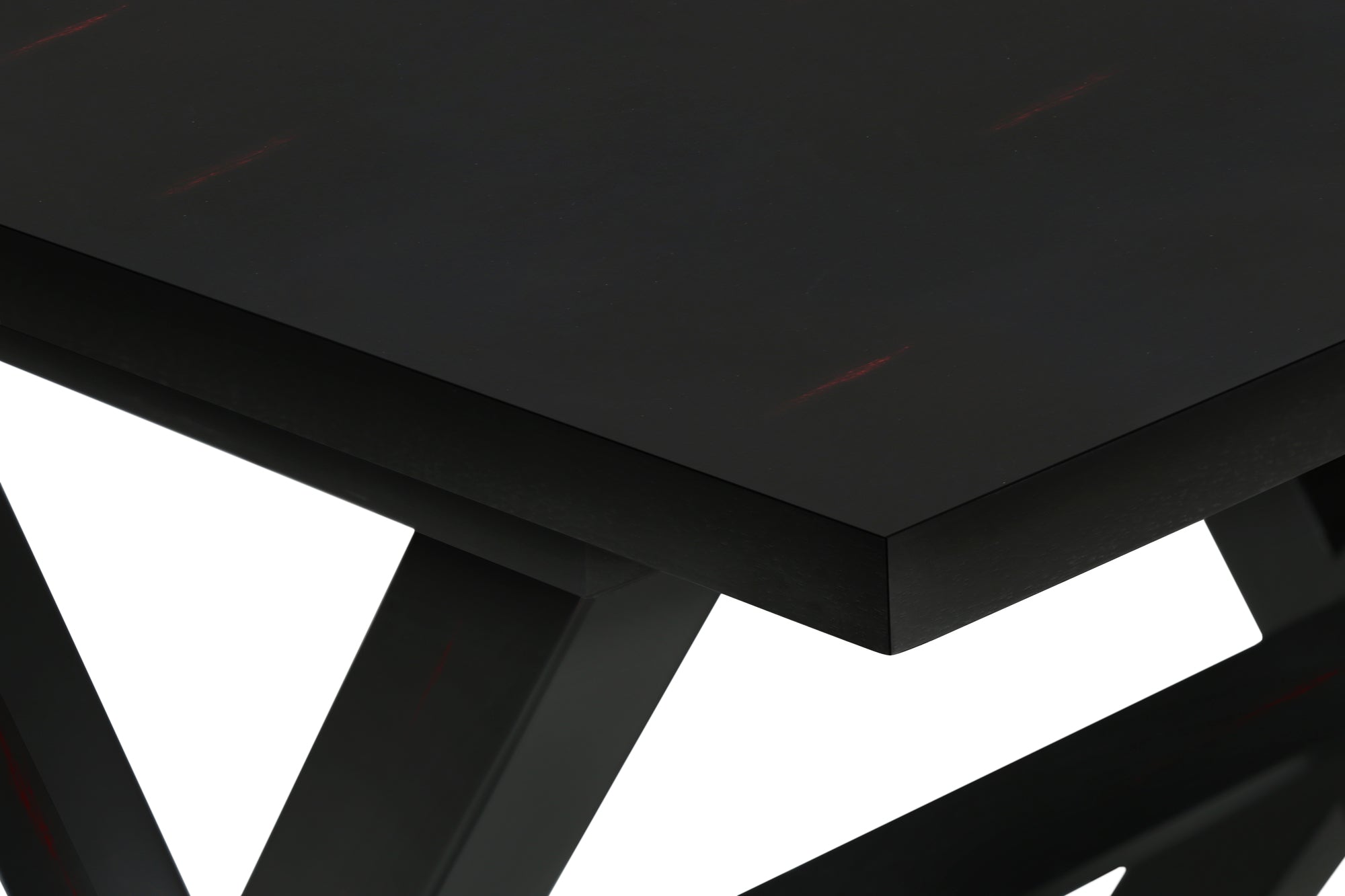 TABLE D'APPOINT - 24"H / TABLE D'APPOINT EN PLACAGE NOIR #I 3987