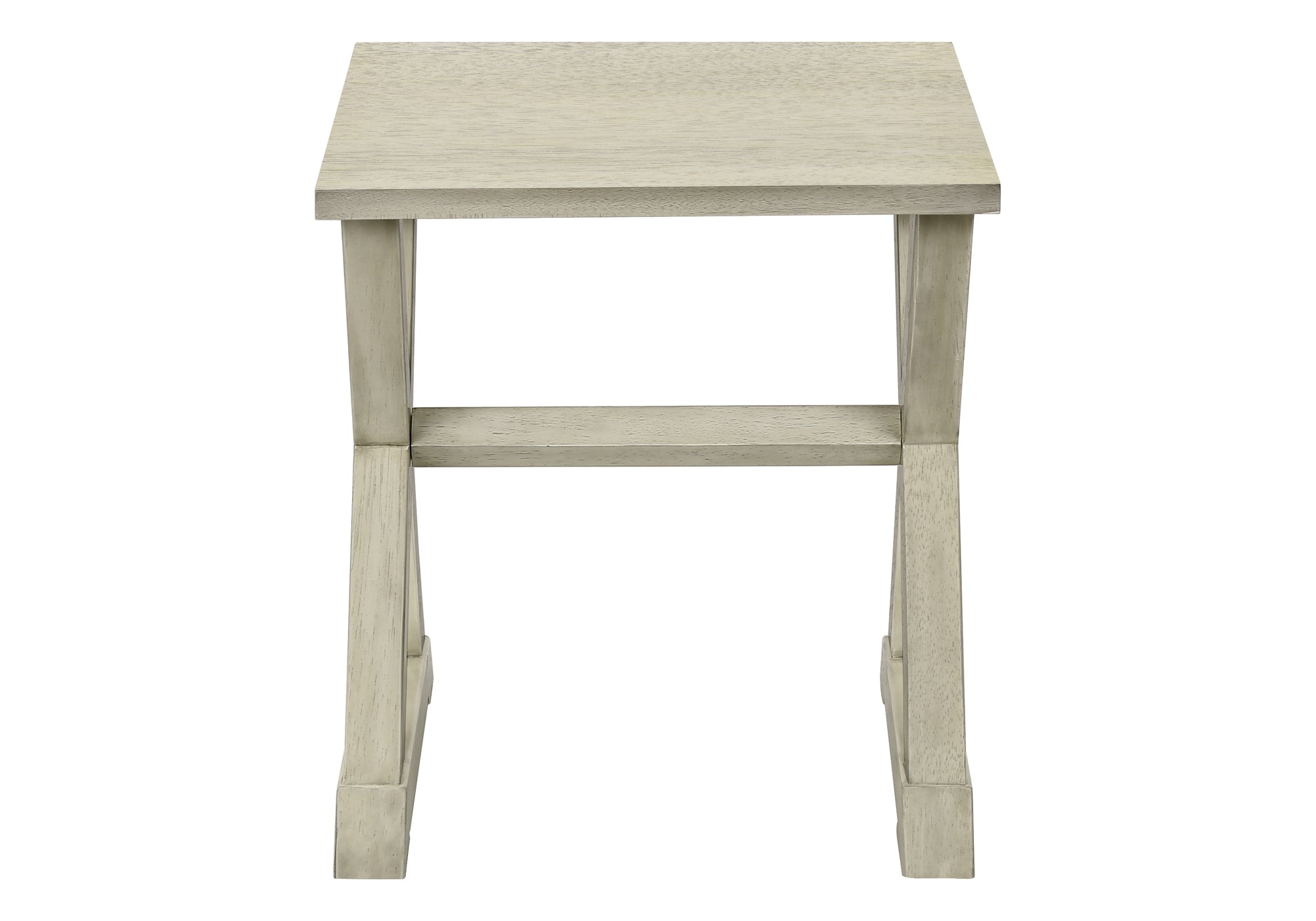 ACCENT TABLE - 24"H / ANTIQUE WHITE VENEER END TABLE #I 3989