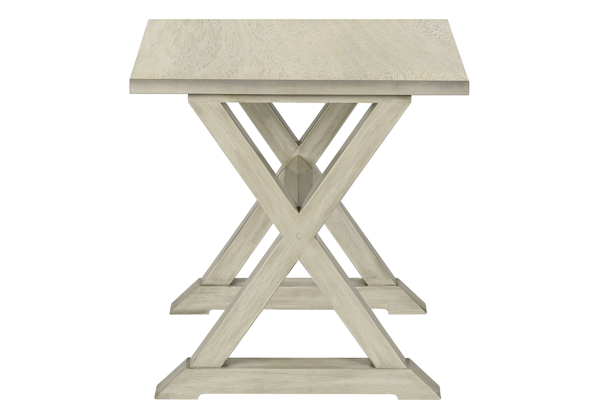 ACCENT TABLE - 24"H / ANTIQUE WHITE VENEER END TABLE #I 3989