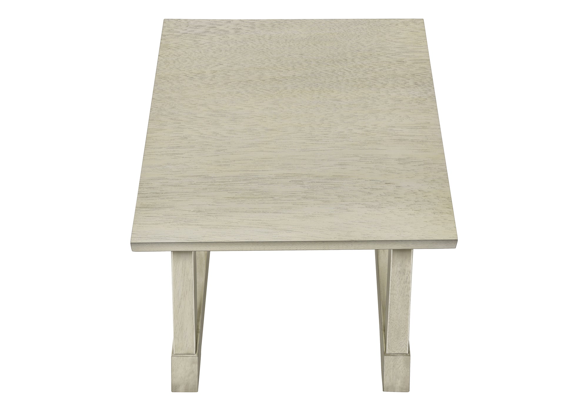 TABLE D'APPOINT - 24"H / TABLE D'APPOINT EN PLACAGE BLANC ANTIQUE #I 3989