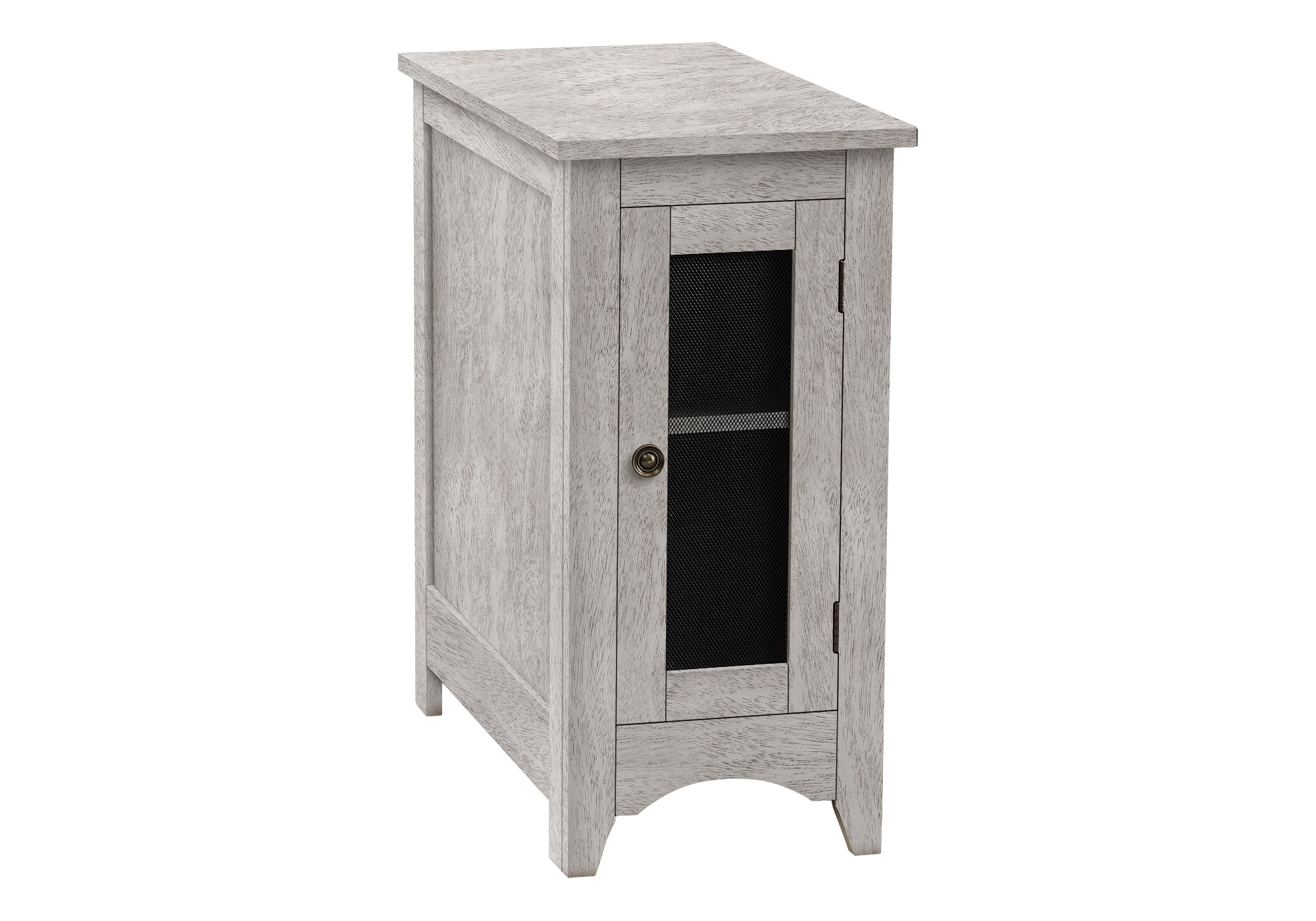 NIGHTSTAND - 24"H / WASHED GREY VENEER END TABLE #I 3996