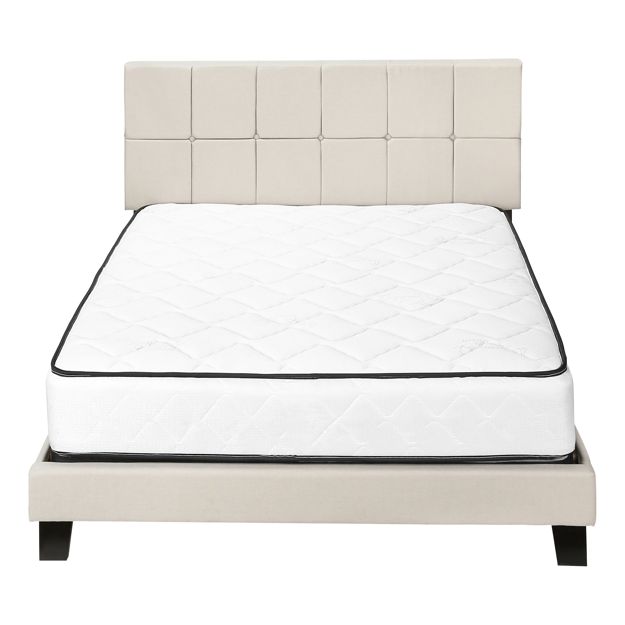 BED - QUEEN SIZE / BEIGE LINEN # I 5605Q