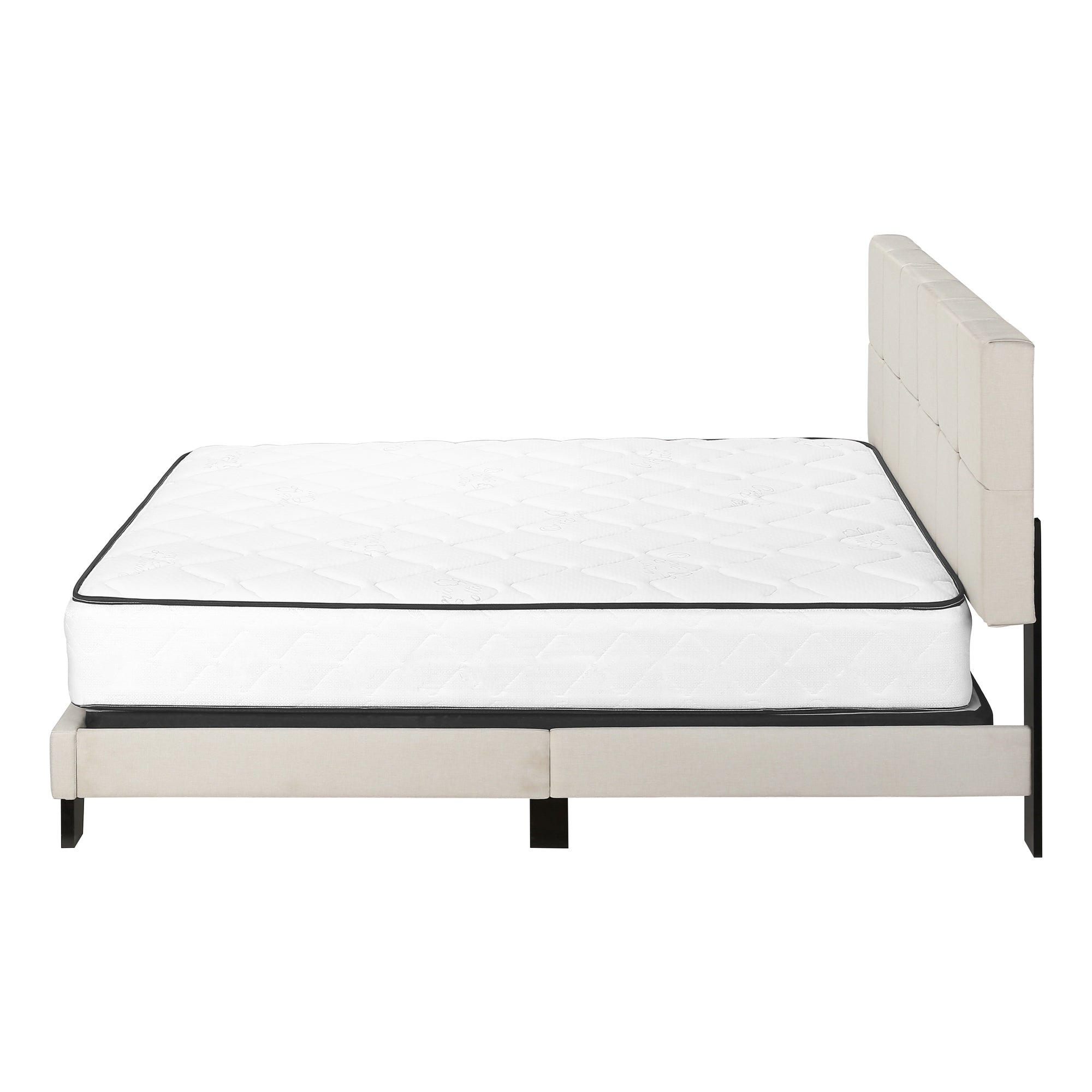 BED - QUEEN SIZE / BEIGE LINEN # I 5605Q